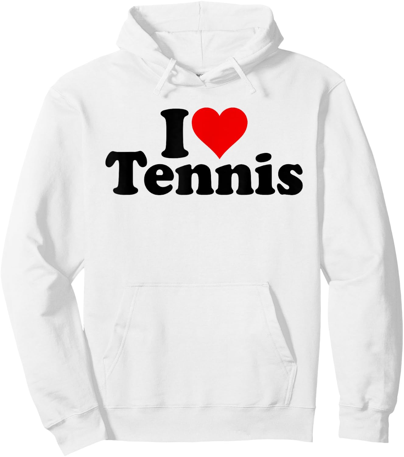 I Love Heart Tennis Hoodie - Hoodie | White