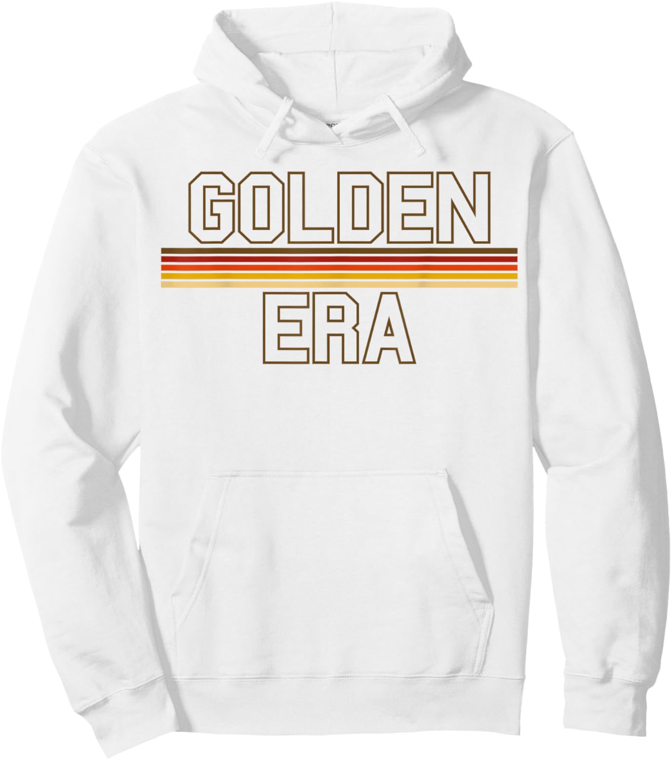 Golden Era Retro Style Old School Bodybuilding Workout Gym Hoodie - Hoodie | White