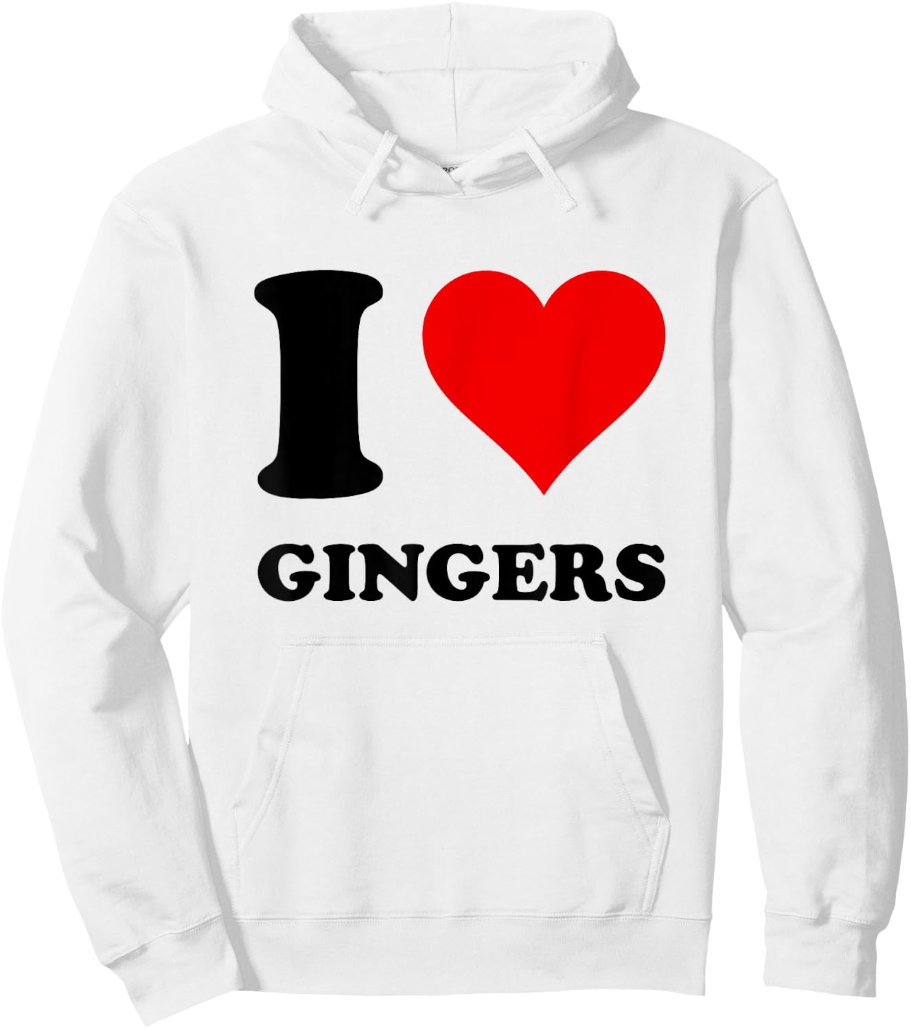 Red Heart I Love Gingers Hoodie - Hoodie | White