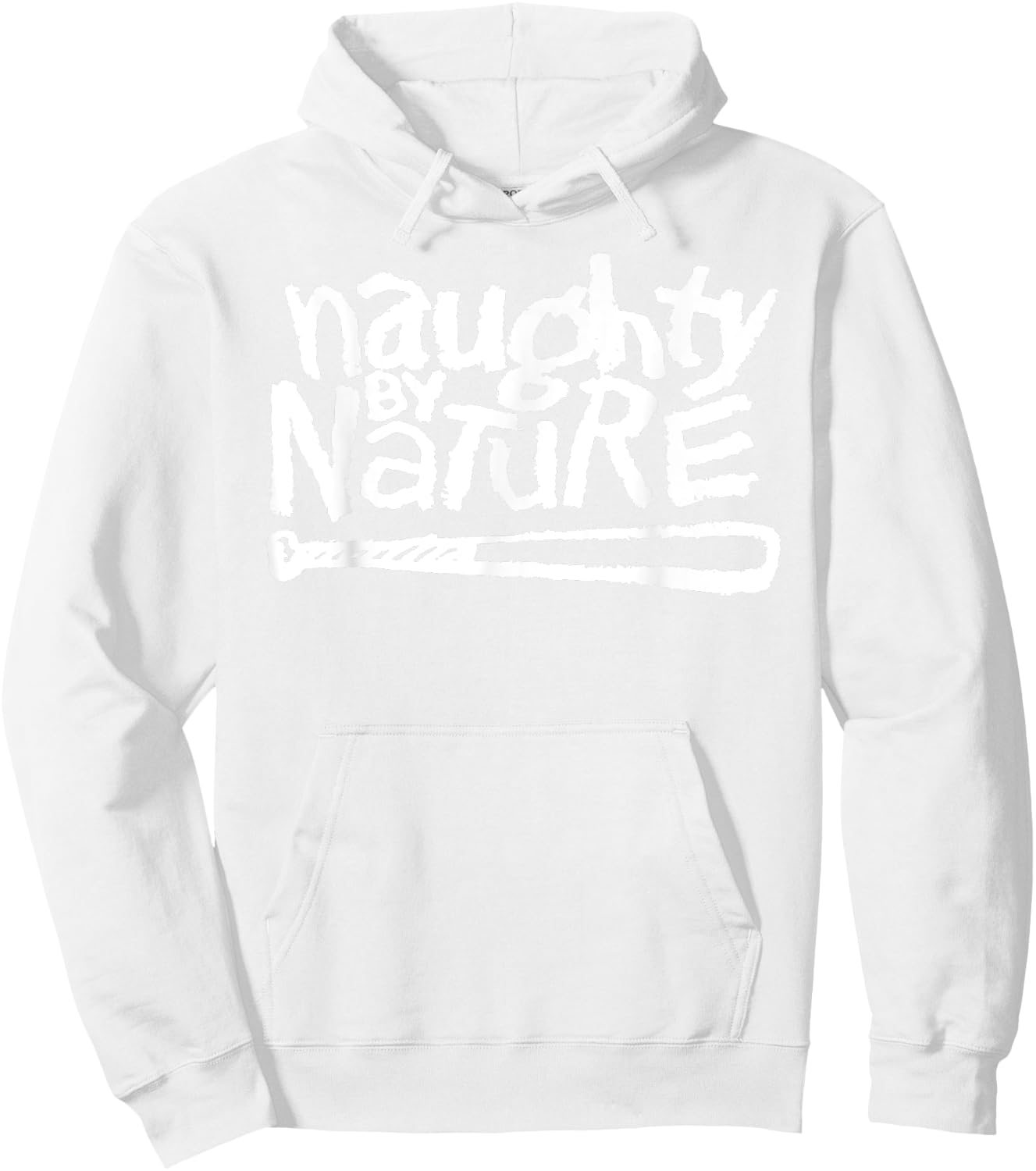 Naughty By Nature – White Logo On Kelly Hoodie - Hoodie | White