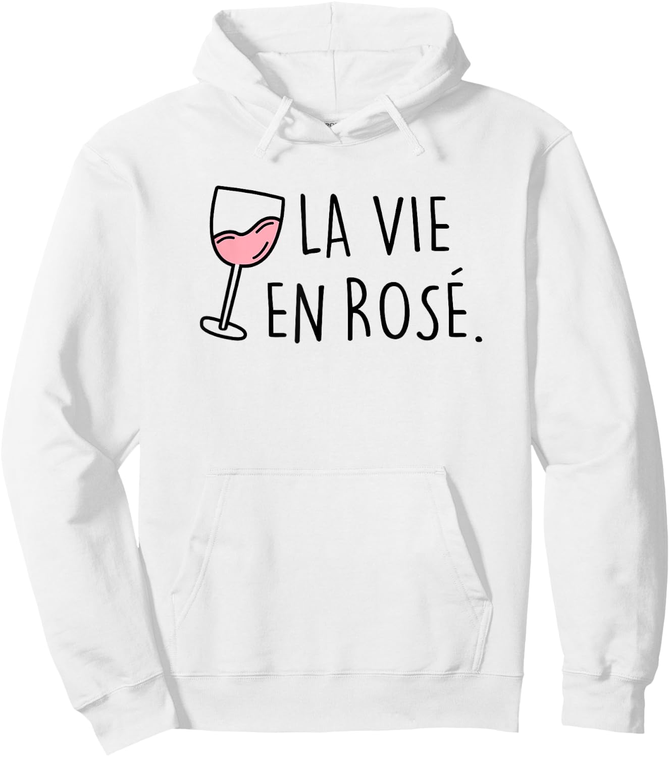 La vie en Rosé. Rosewein Summer Wine AM PM Fun Women Hoodie - Hoodie | White