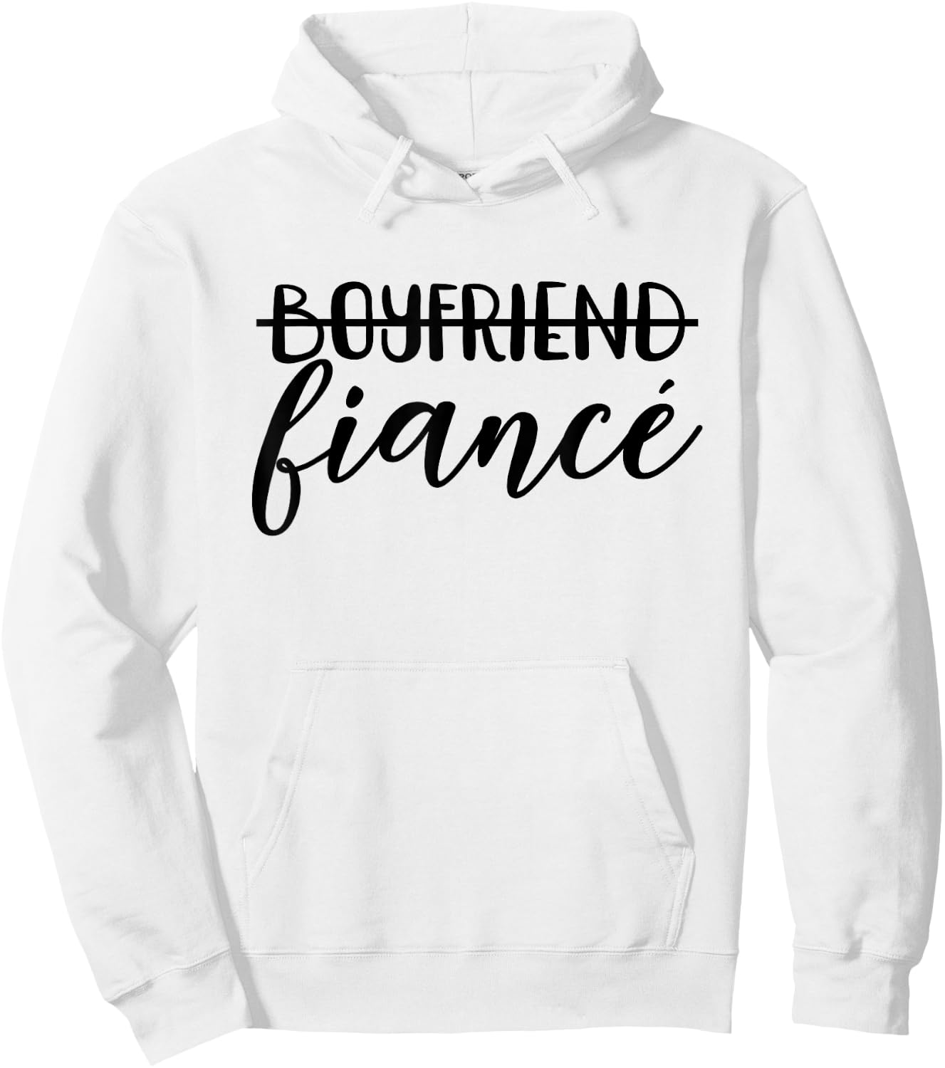 Boyfriend Fiancé, Engagement, Engaged Couple, Matching Hoodie - Hoodie | White