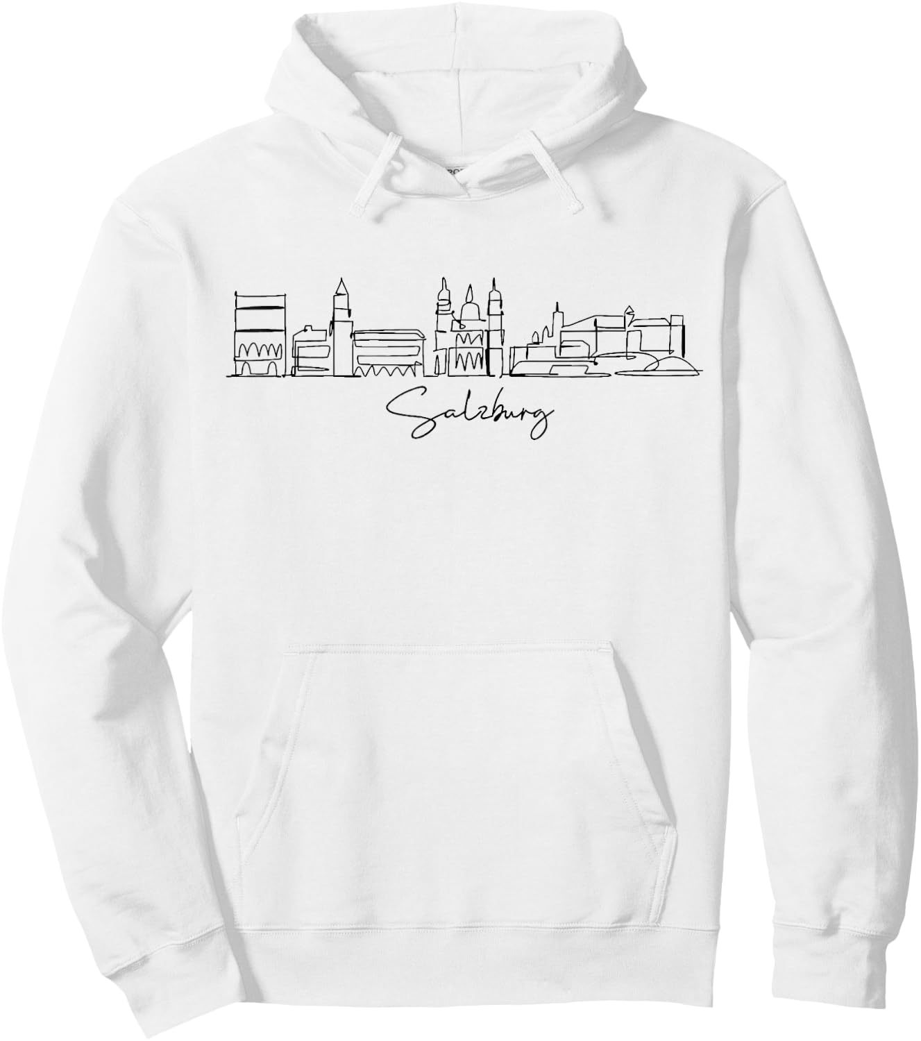 City Skyline Travel Souvenir Tourist Salzburg Hoodie - Hoodie | White