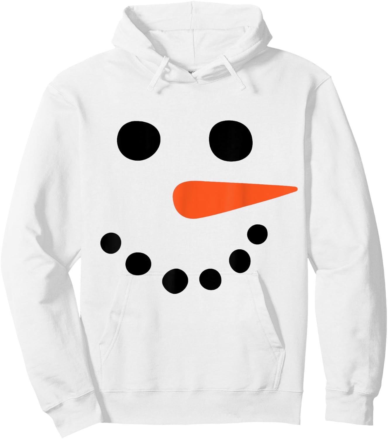 Winter Snowman Face Costume Christmas Snowman Hoodie - Hoodie | White