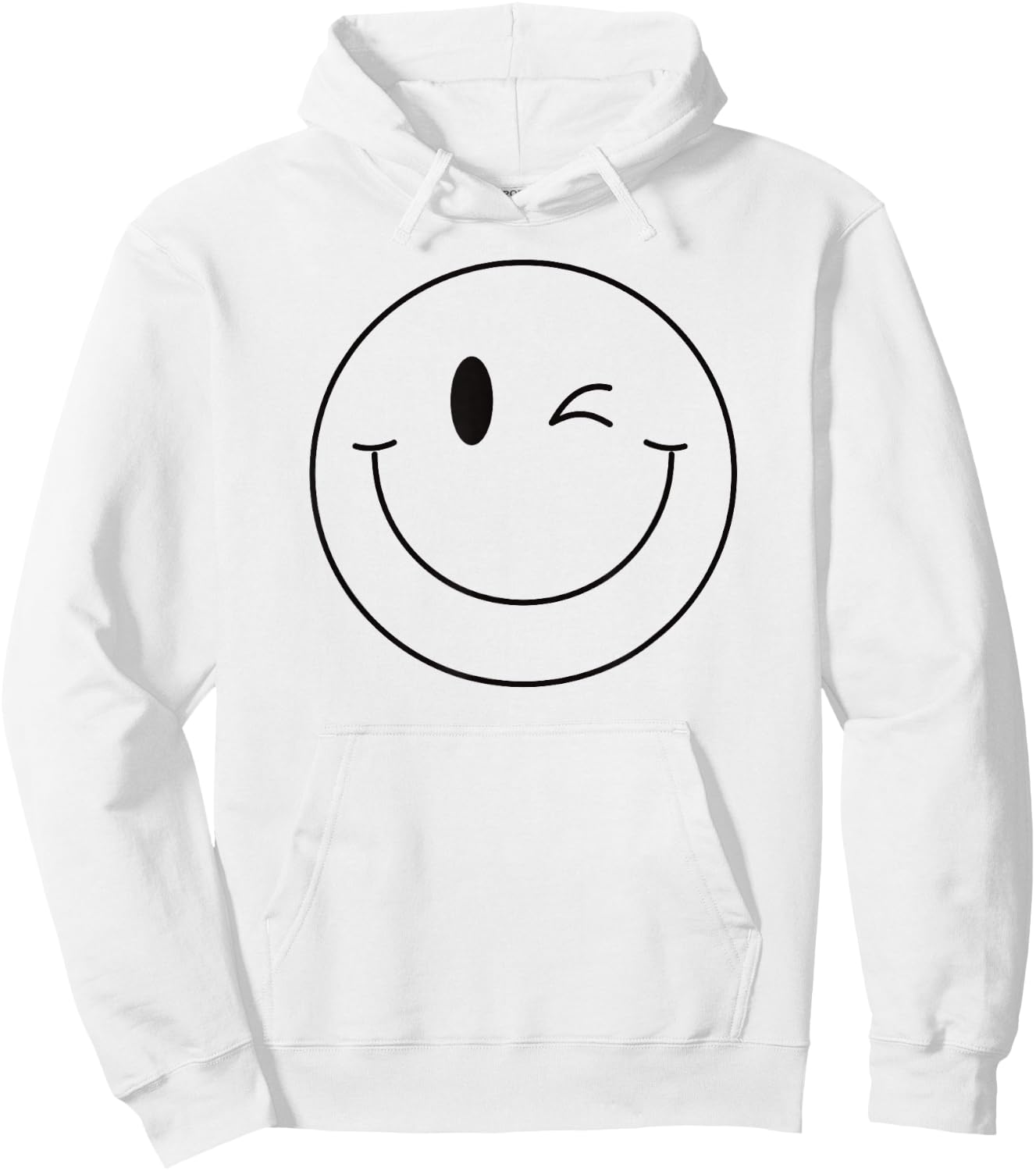 Winking Smile Face Shirt Cute Happy Wink Smiling Face Hoodie - Hoodie | White
