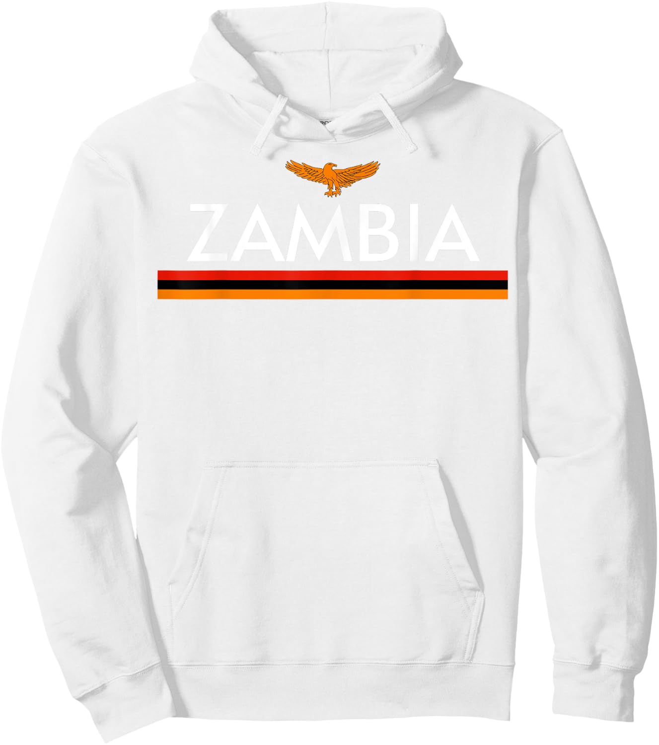 Zambia Flag Sports Athletic Jersey Style Hoodie - Hoodie | White