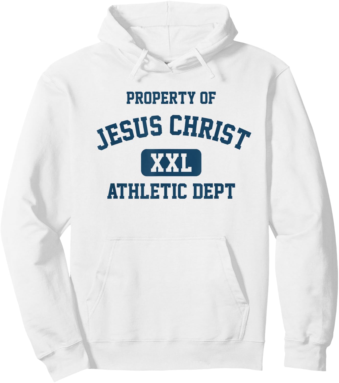 Property of Jesus Christ Athletic Department Christian Hoodie - Hoodie | White