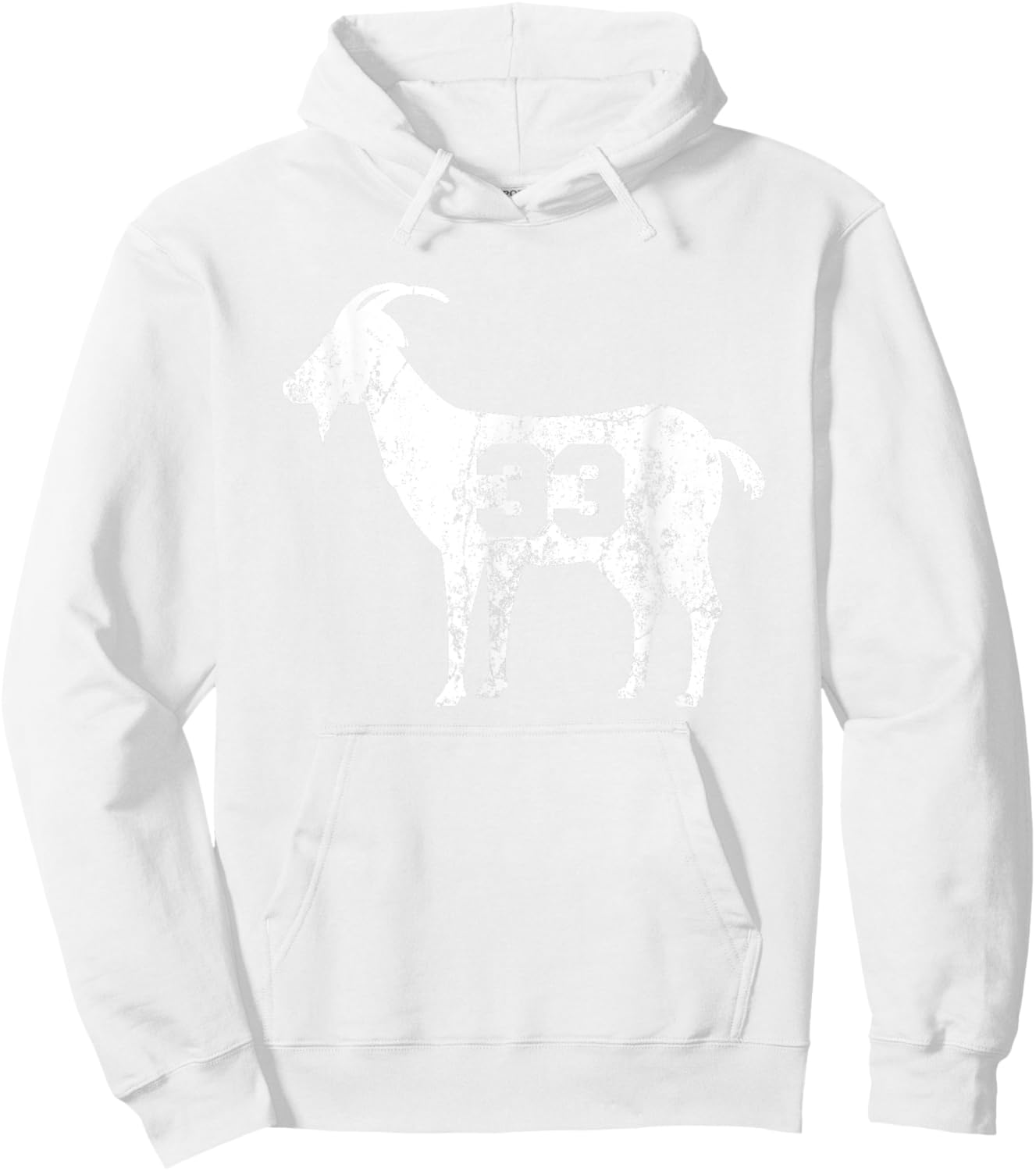 Vintage Distressed GOAT 33 Hoodie - Hoodie | White