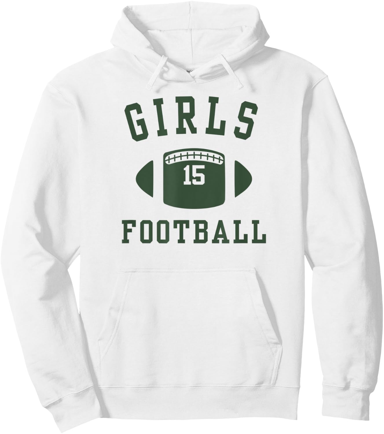 Friends Girls Shirt Football 15 Green Hoodie - Hoodie | White