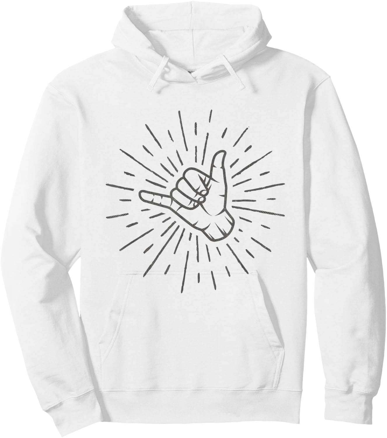 Shaka Hawaii Surf Dude Apparel Surfing Hand Sign Hoodie - Hoodie | White