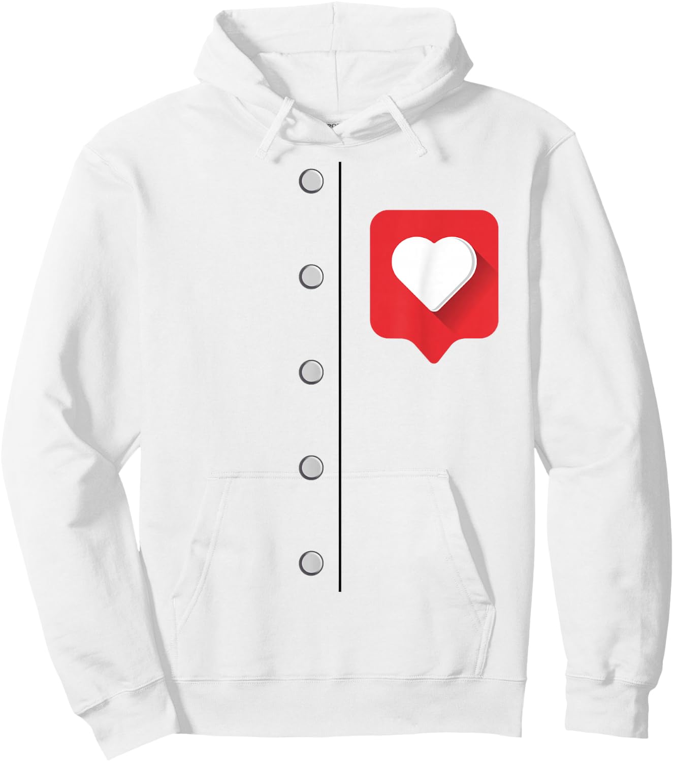 DIY Halloween Costume Retro Tin Man Oz Tinman Heart Popup Hoodie - Hoodie | White