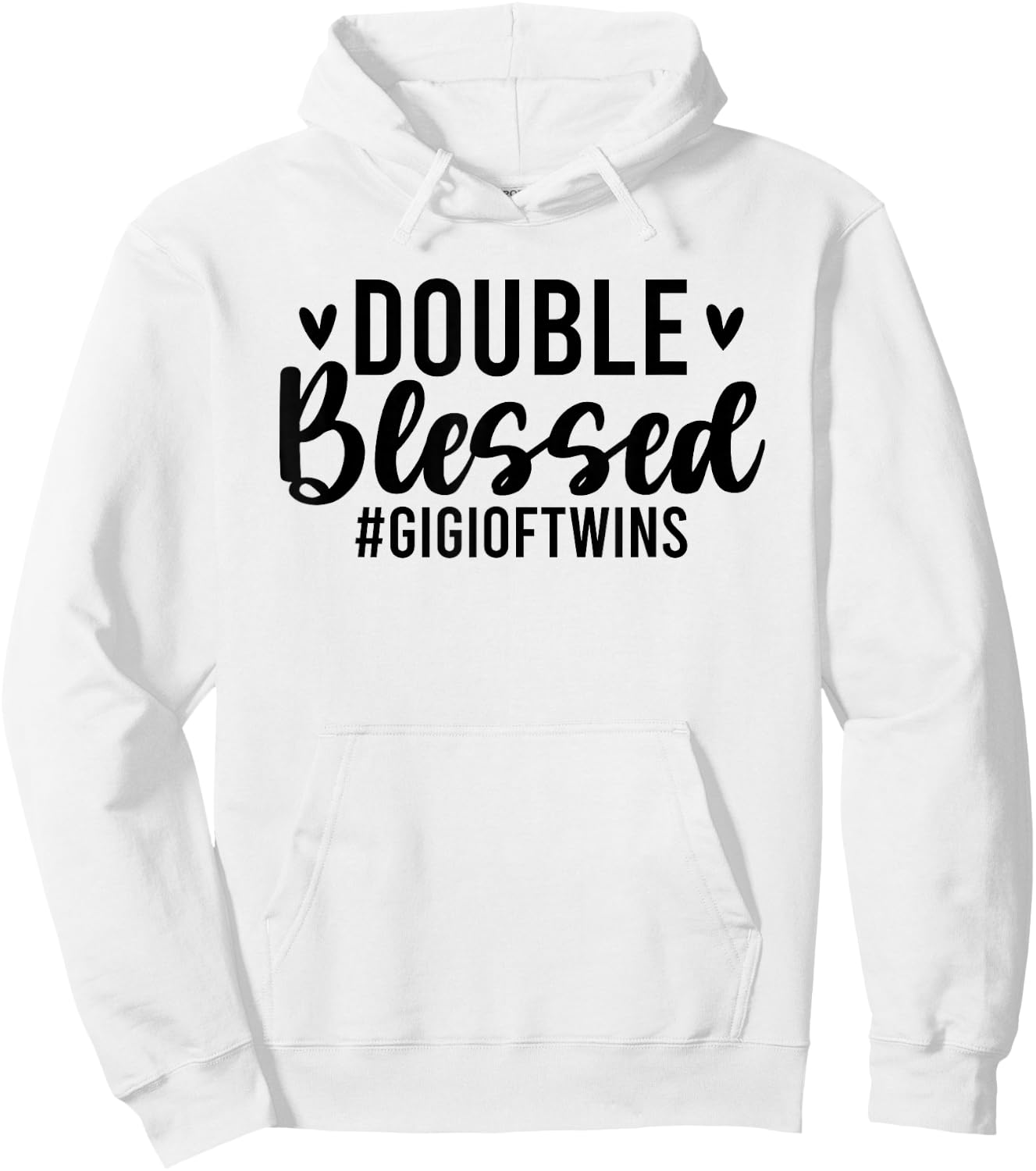 Double Blessed Gigi Of Twins Twin Gigi Grandma Hoodie - Hoodie | White