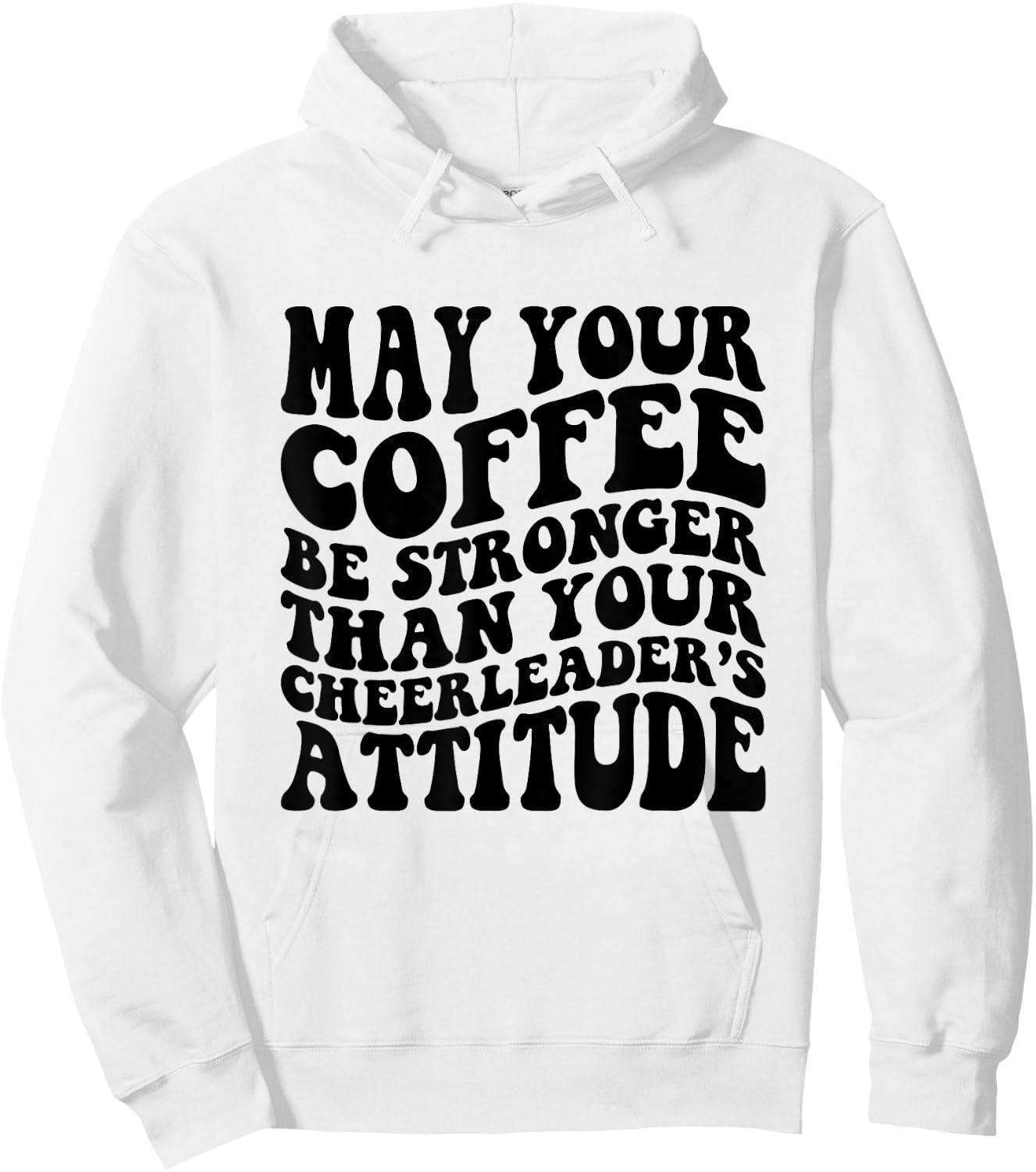 Funny Cheer Mom Coffee Saying Cheerleading Squad Mothers Day Hoodie - Hoodie | White