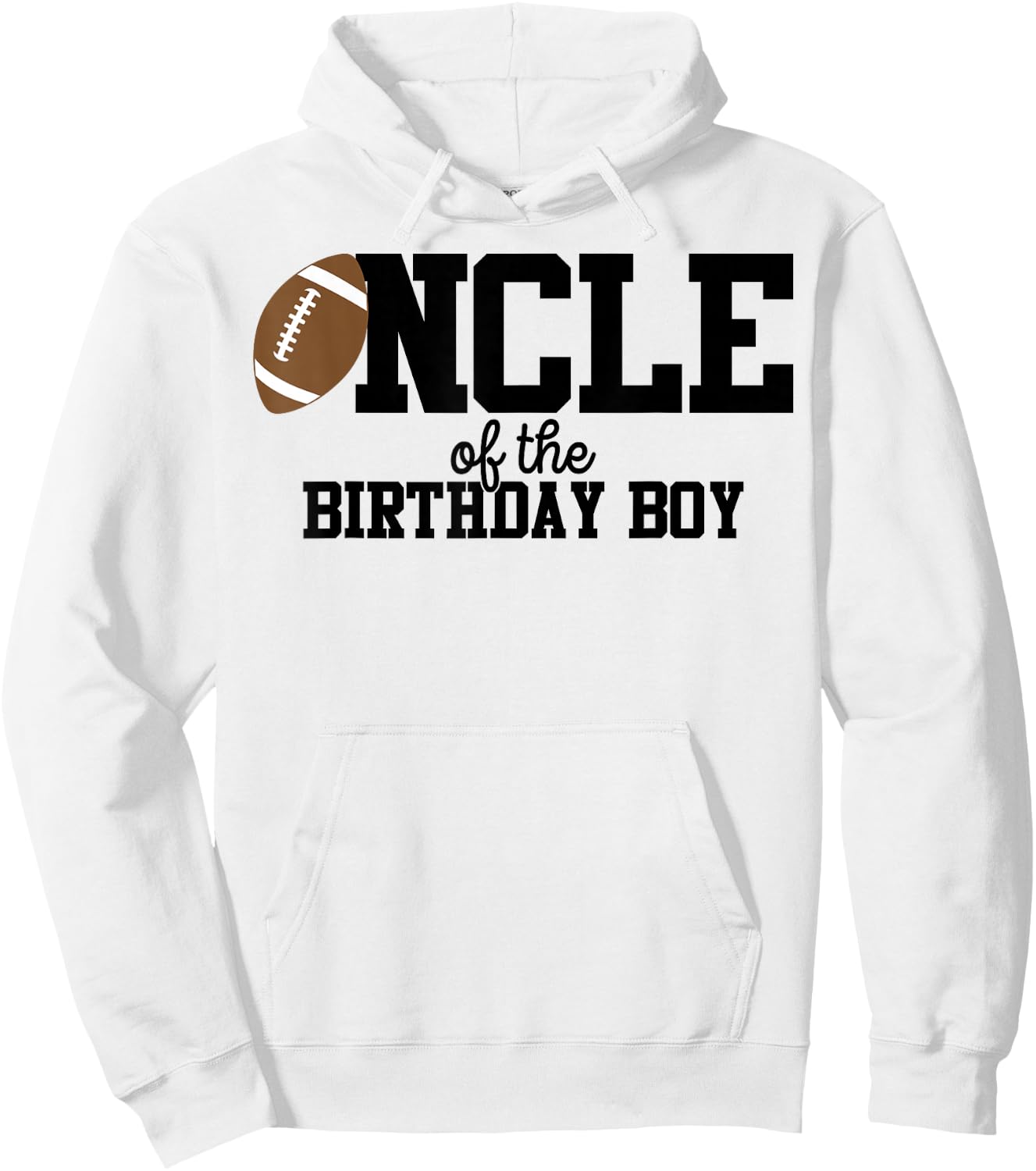 Uncle of the Birthday Boy Football Lover First Birthday Hoodie - Hoodie | White