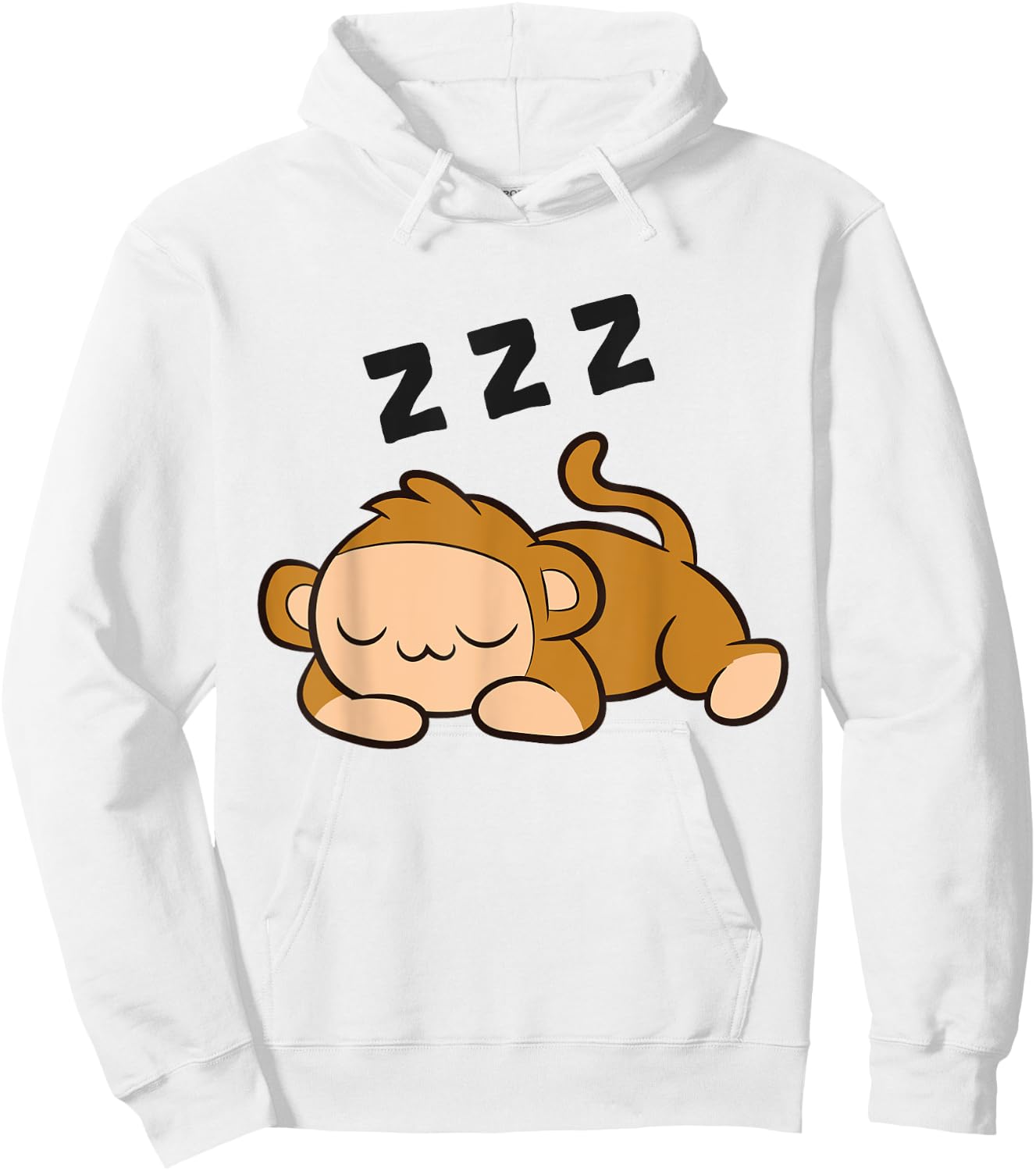 Sleeping Monkey Ape Monkey Pajama Cute Monkey Hoodie - Hoodie | White