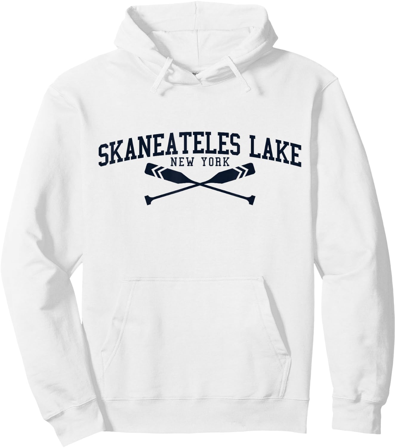 Skaneateles Lake New York Boat Oar Hoodie - Hoodie | White