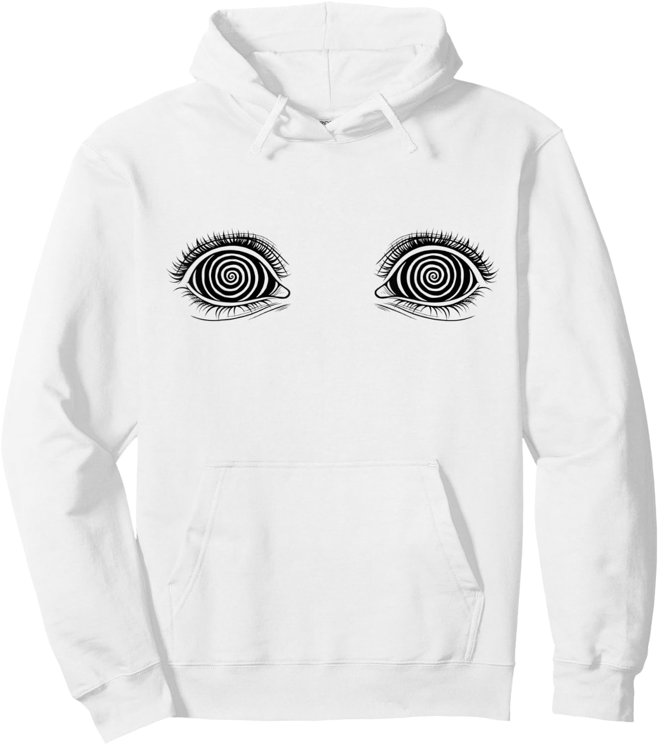 Hypno Esoteric Hypnotic Cool Line Art Eyes Design Hoodie - Hoodie | White