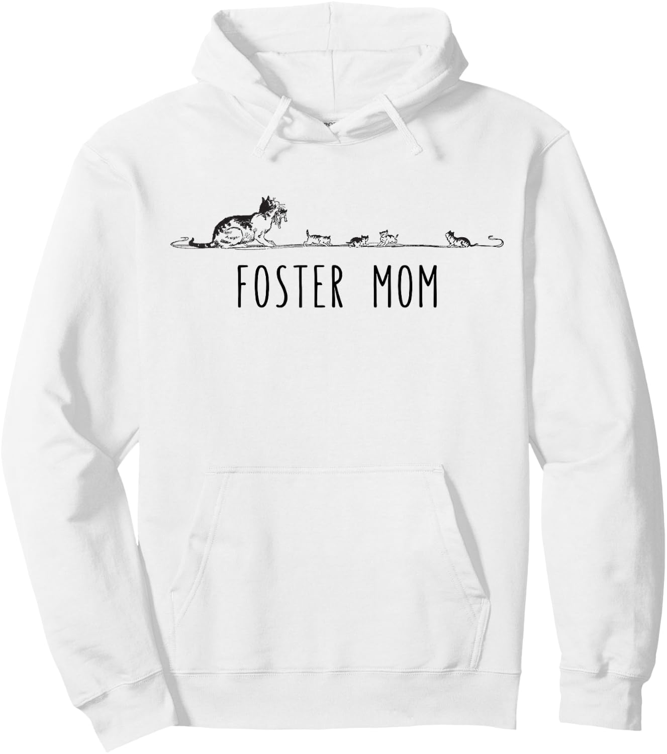 Foster Mom, Foster Cat Kitten Lover, Cool Animal Rescue Hoodie - Hoodie | White