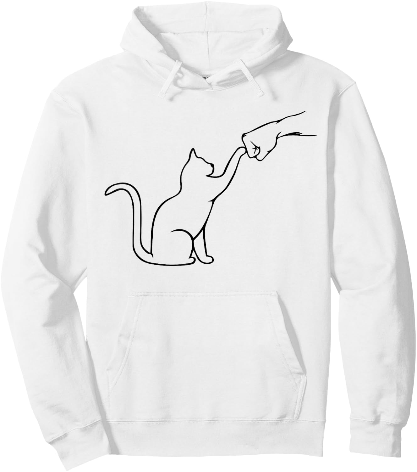 Cute Pet I Love My Cat Best Friend Fist Bump Cat Lovers Small Hoodie - Hoodie | White
