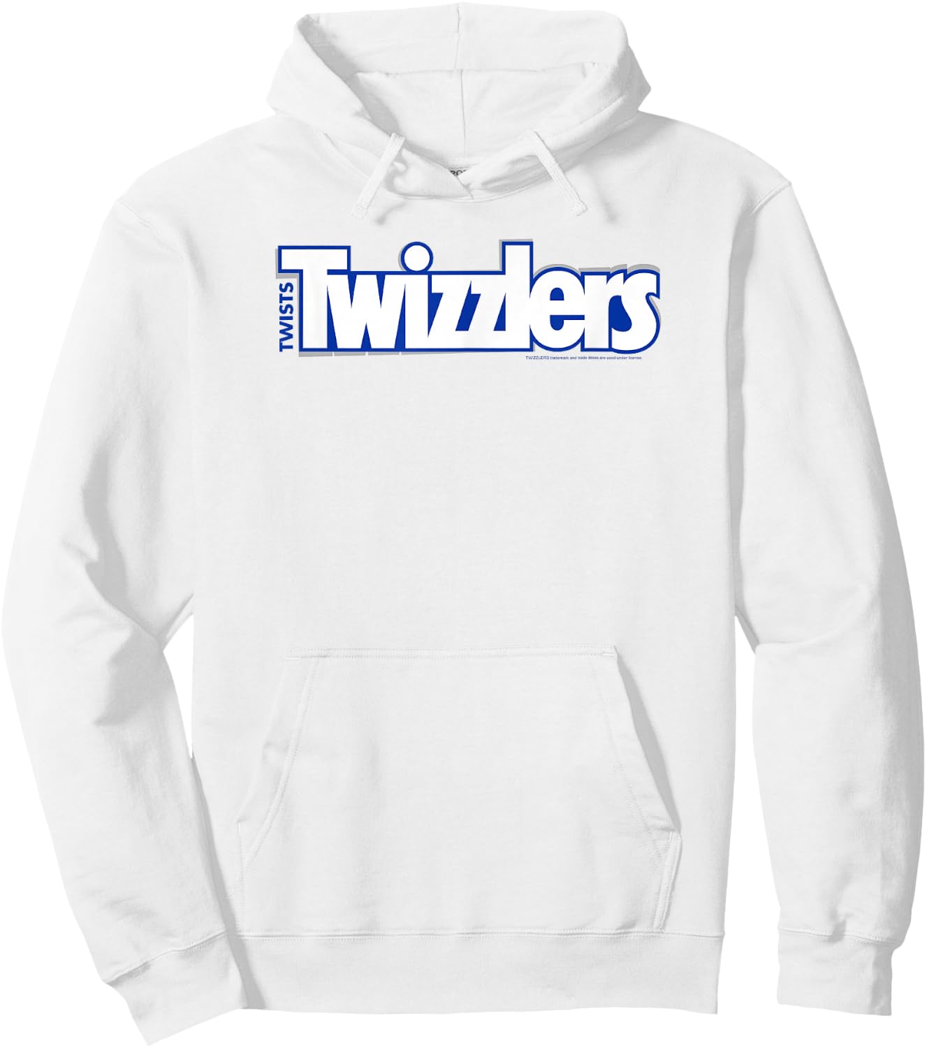 Twizzlers Twists Classic White & Blue Logo Distressed Hoodie - Hoodie | White
