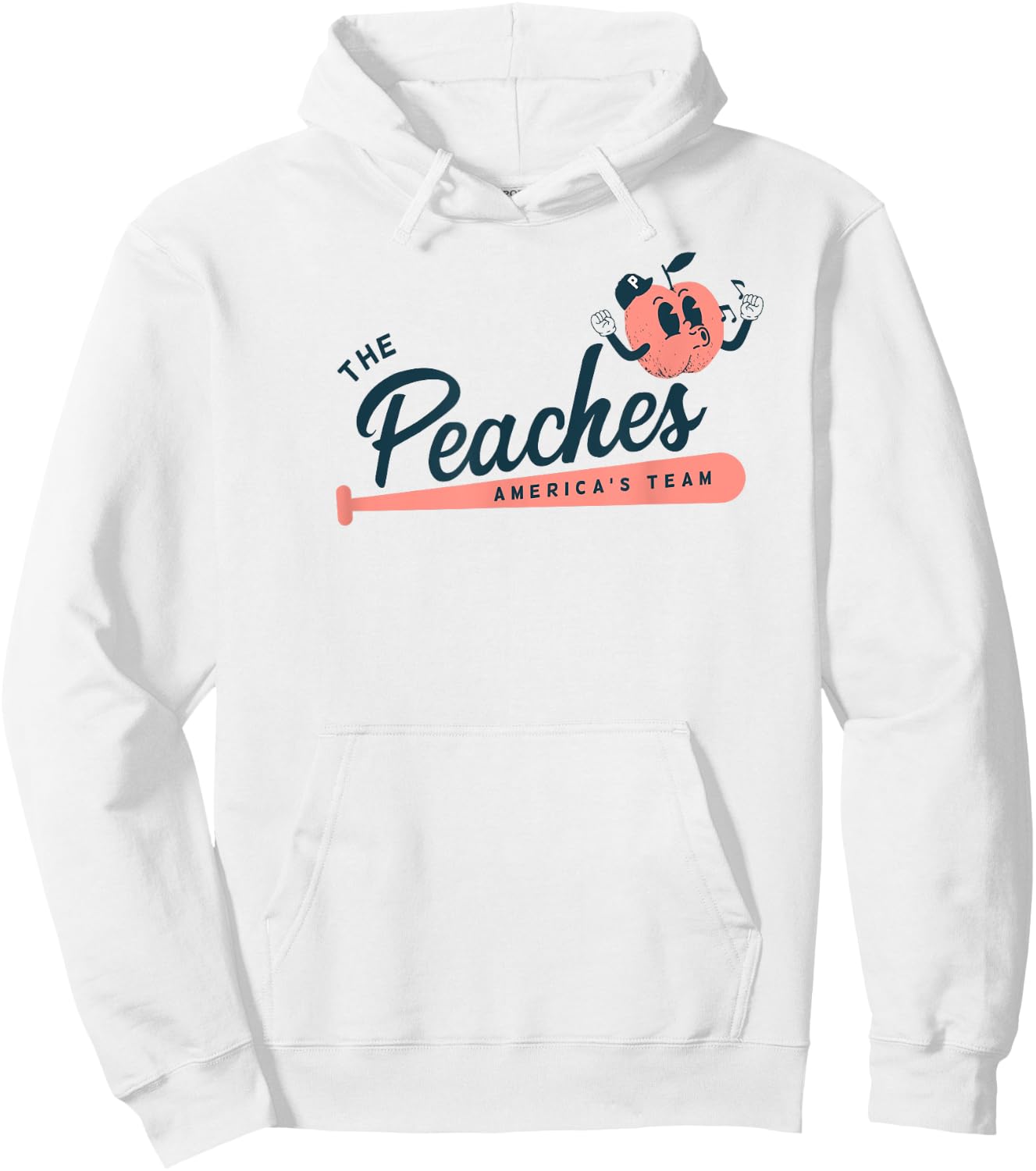 The Peaches - Softball and Baseball Custom Jersey Hoodie - Hoodie | White