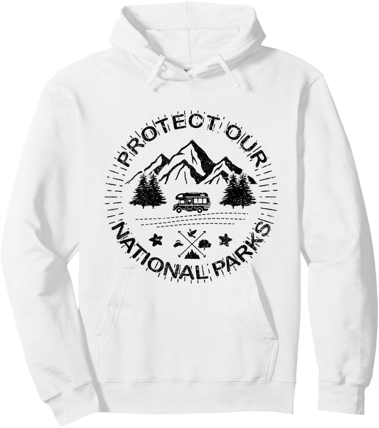 Protect Our National Parks Hiking Hiker Mountians Trekking Hoodie - Hoodie | White