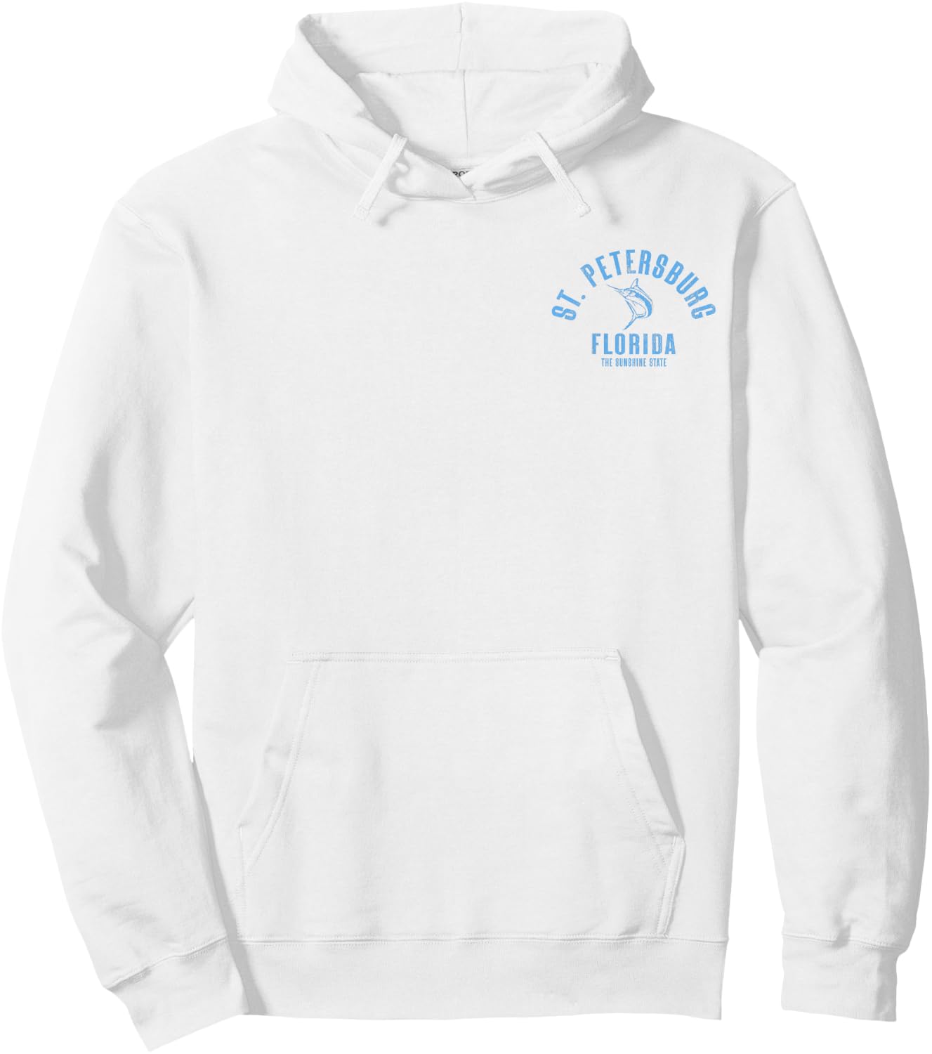 St. Petersburg Florida FL Retro Vintage Beach Front & Back Men Women Hoodie - Hoodie | White