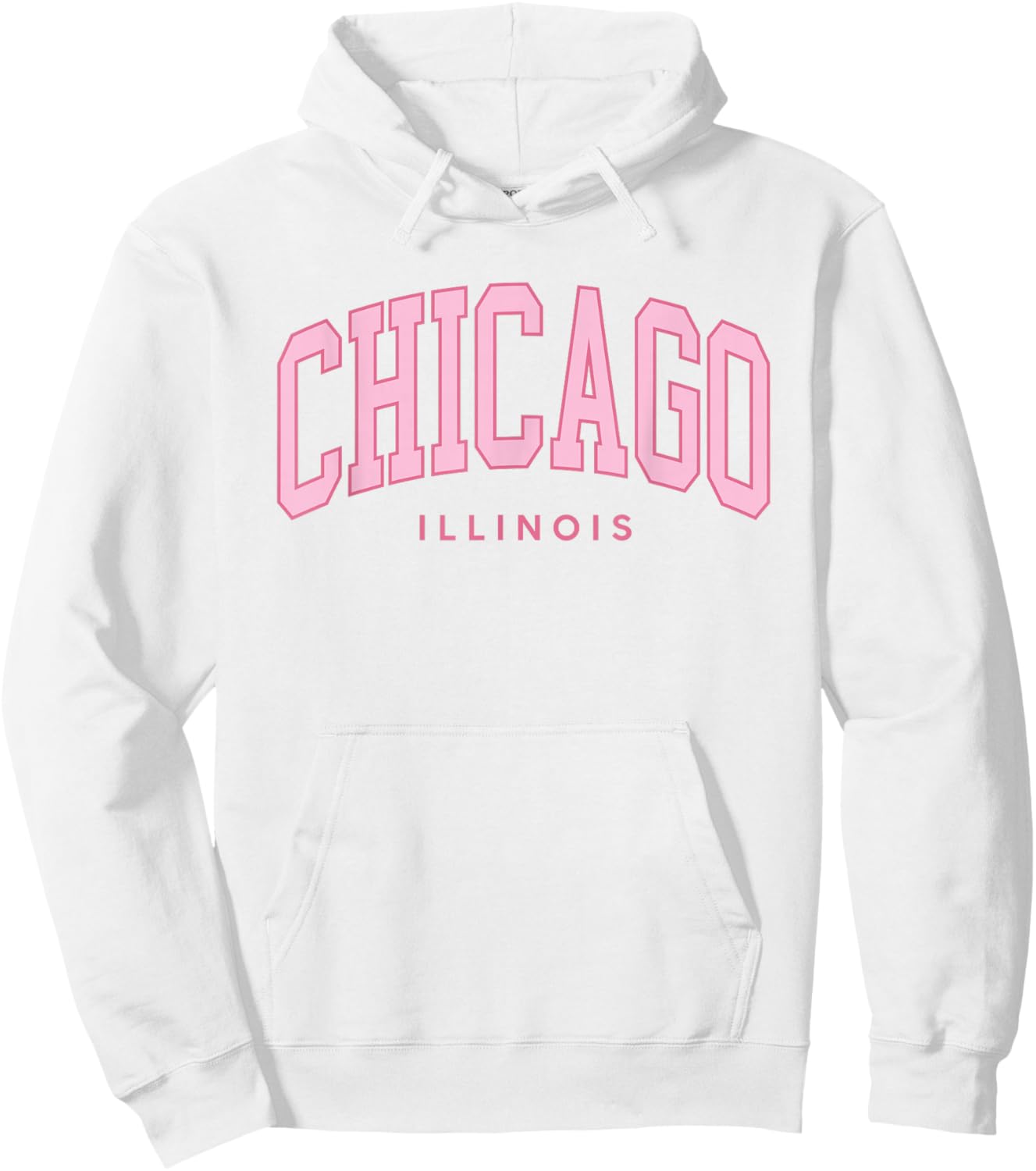 Vintage Chicago Pink Retro Preppy Throwback Girls Hoodie - Hoodie | White