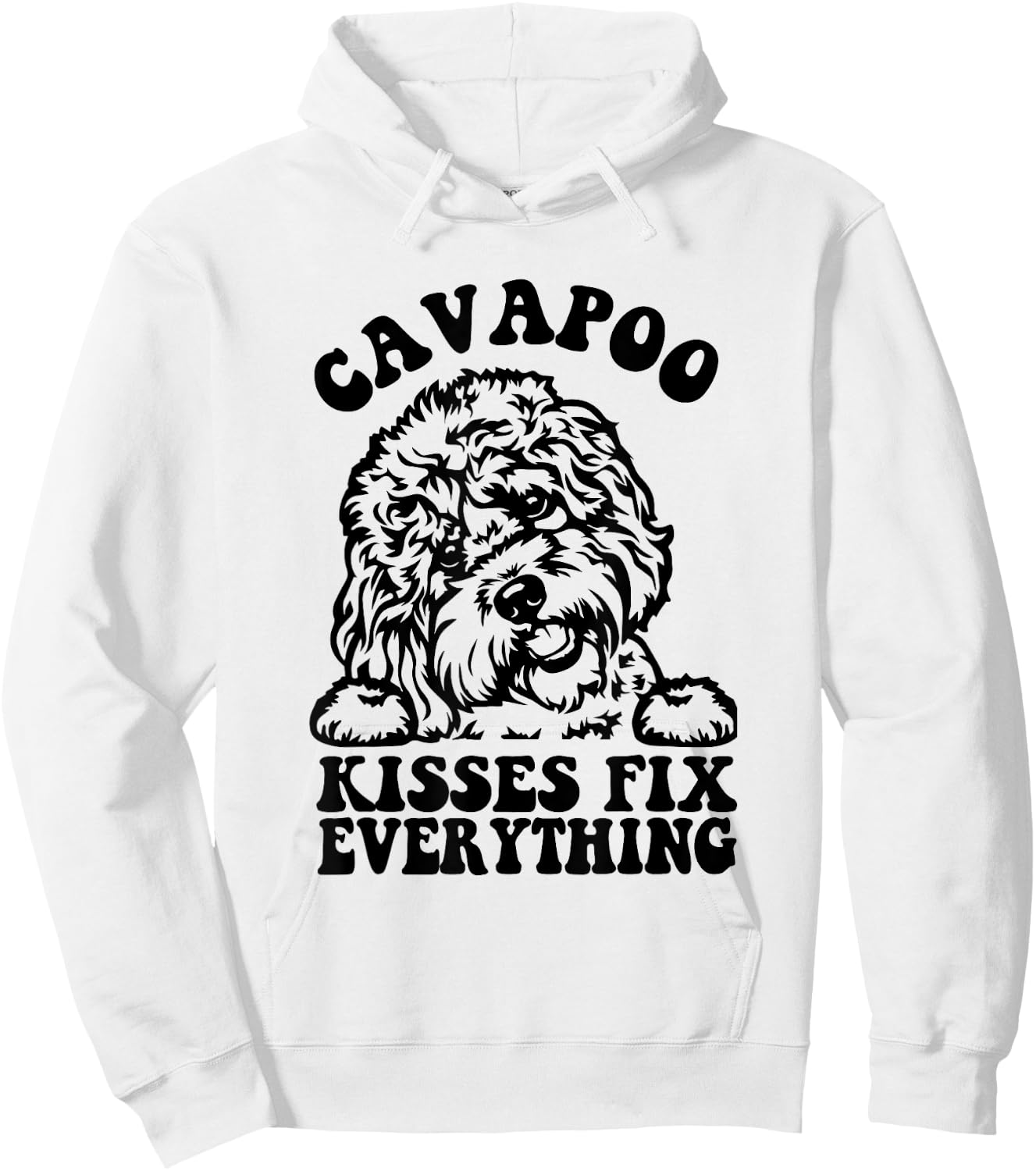 Cavapoo Kisses Fix Everything - Cavapoo Dog Mom Mother's Day Women Girls Kids Hoodie - Hoodie | White