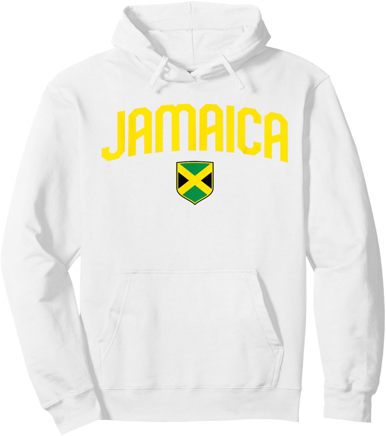 Jamaica Flag Jamaican Vintage Athletic Throwback Souvenir Hoodie - Hoodie | White