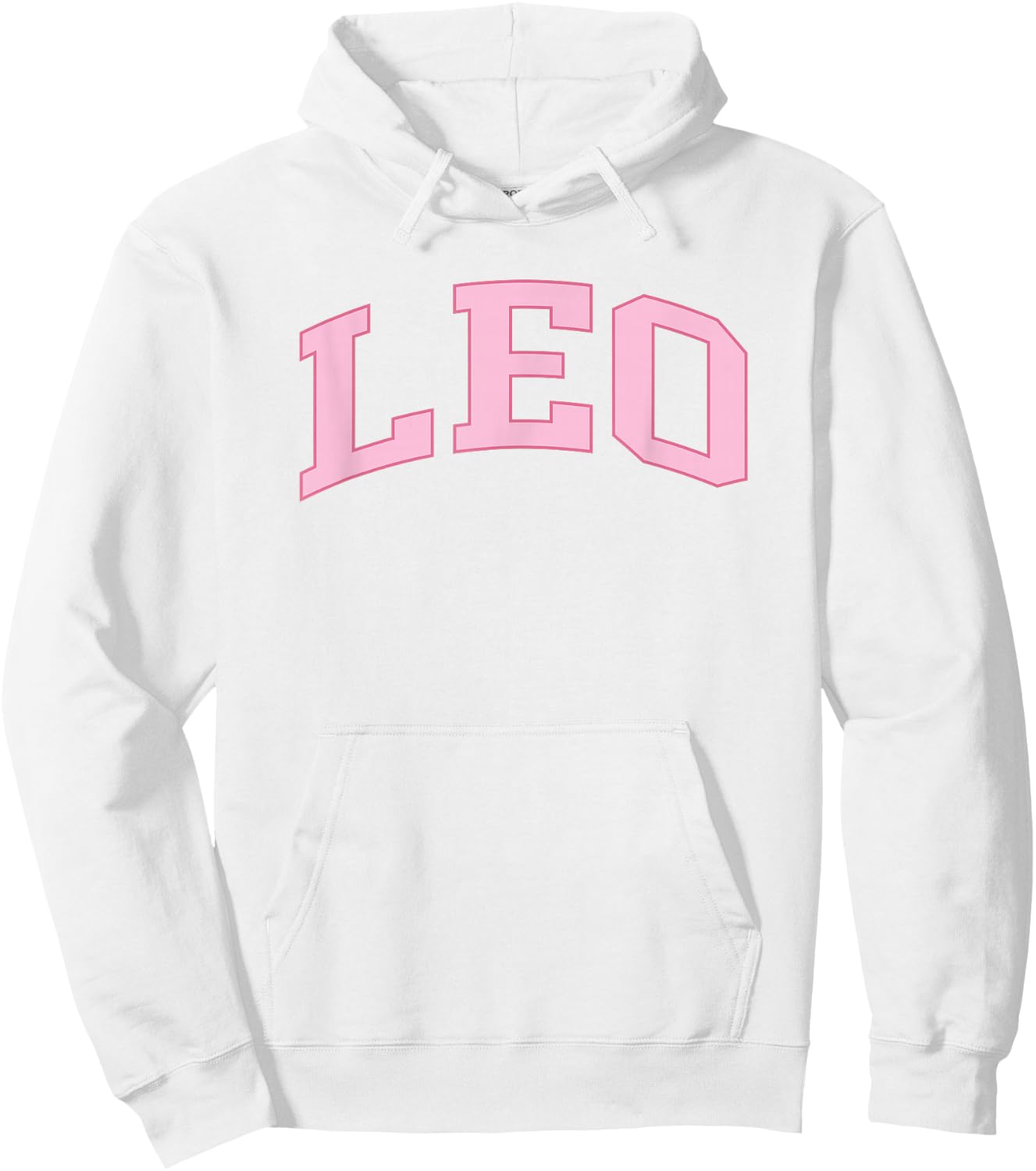 Leo Zodiac Horoscope Pink Retro Preppy Throwback Hoodie - Hoodie | White