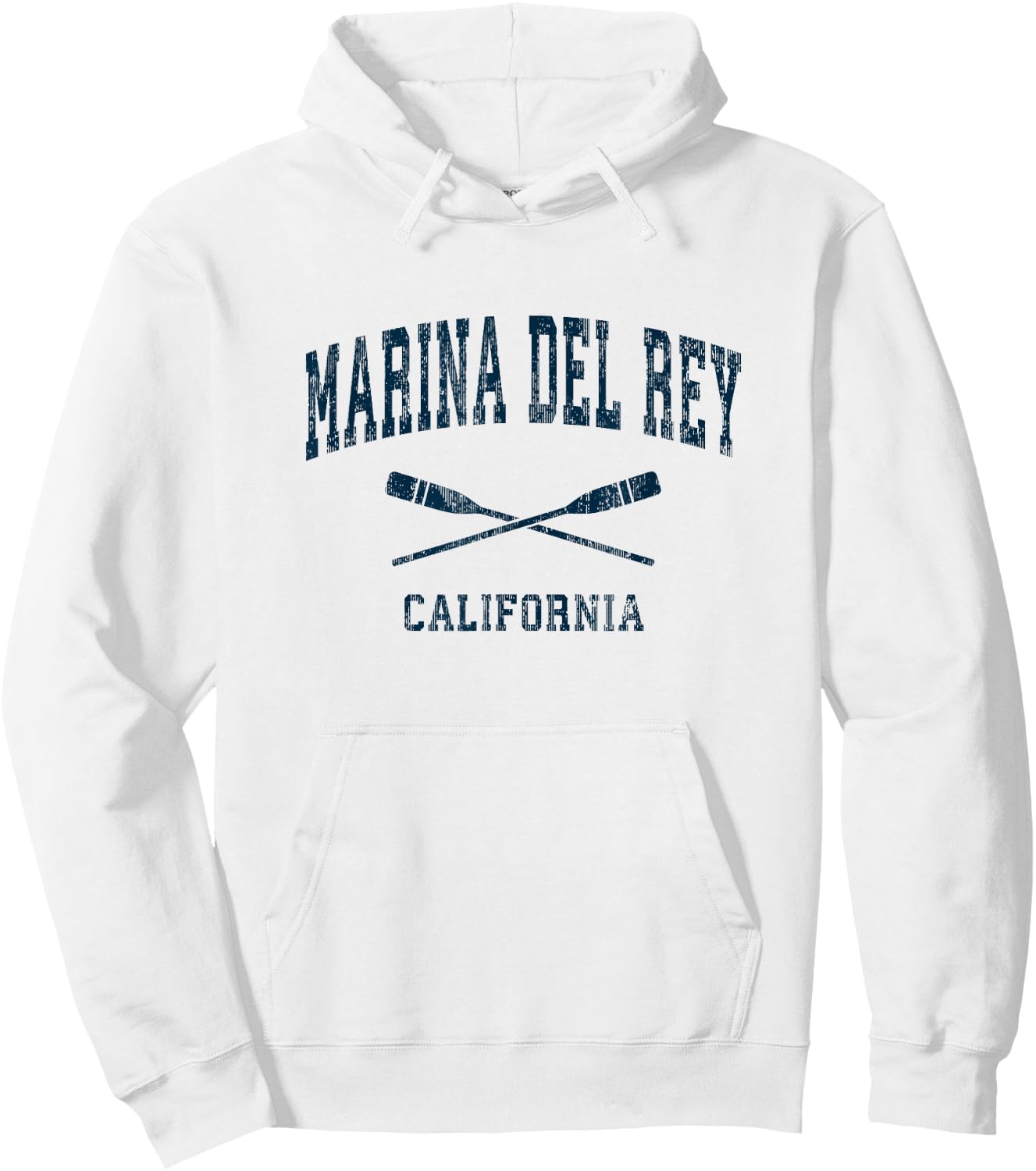 Marina Del Rey California Vintage Nautical Paddles Sports Oa Hoodie - Hoodie | White