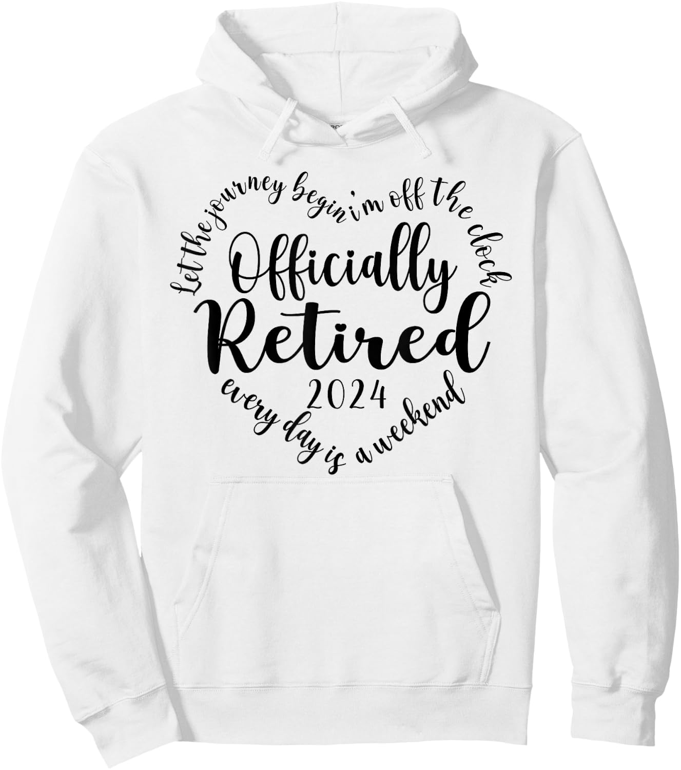 Officially Retired 2024 Heart Shirt Retirement Hoodie - Hoodie | White