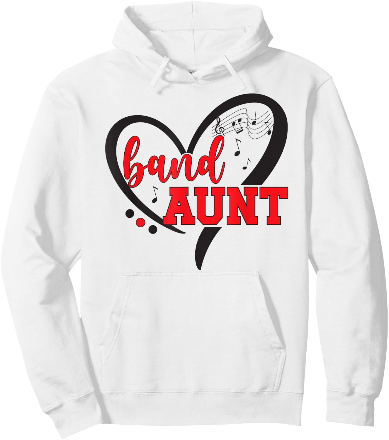 Marching Band Aunt Heart Marching Band Auntie Hoodie - Hoodie | White