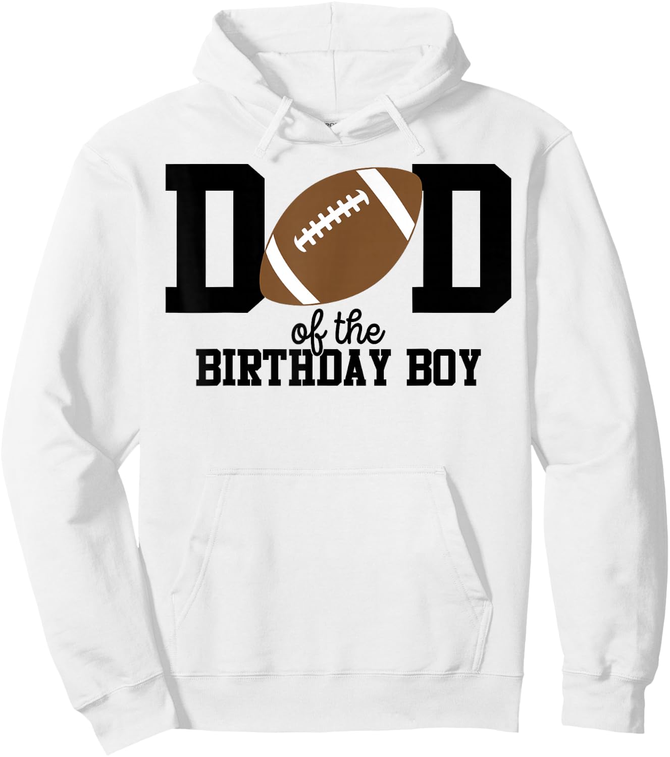 Dad of the Birthday Boy Football Lover First Birthday Party Hoodie - Hoodie | White
