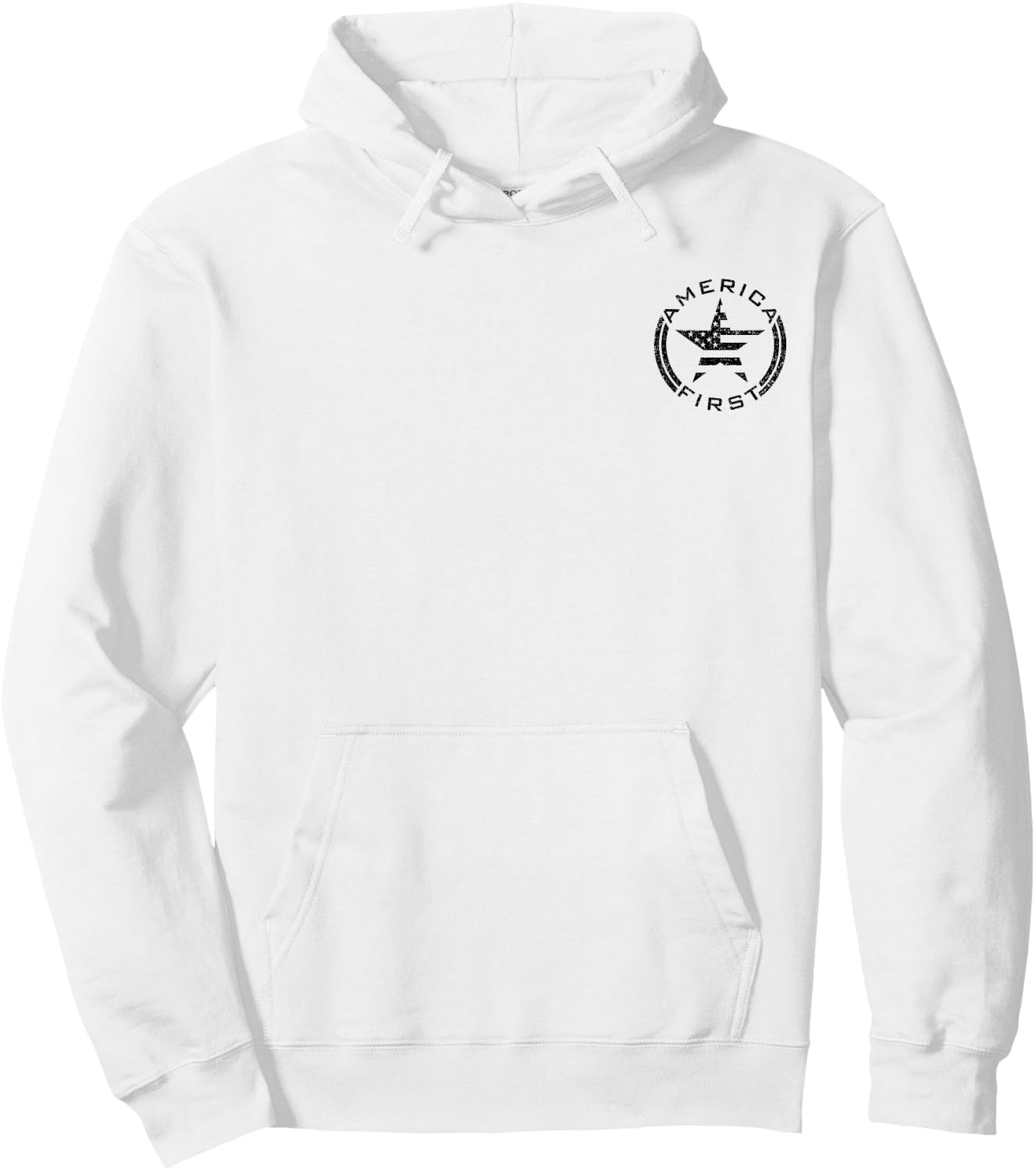 America First Usa Flag American Star Roundel Patriot Hoodie - Hoodie | White