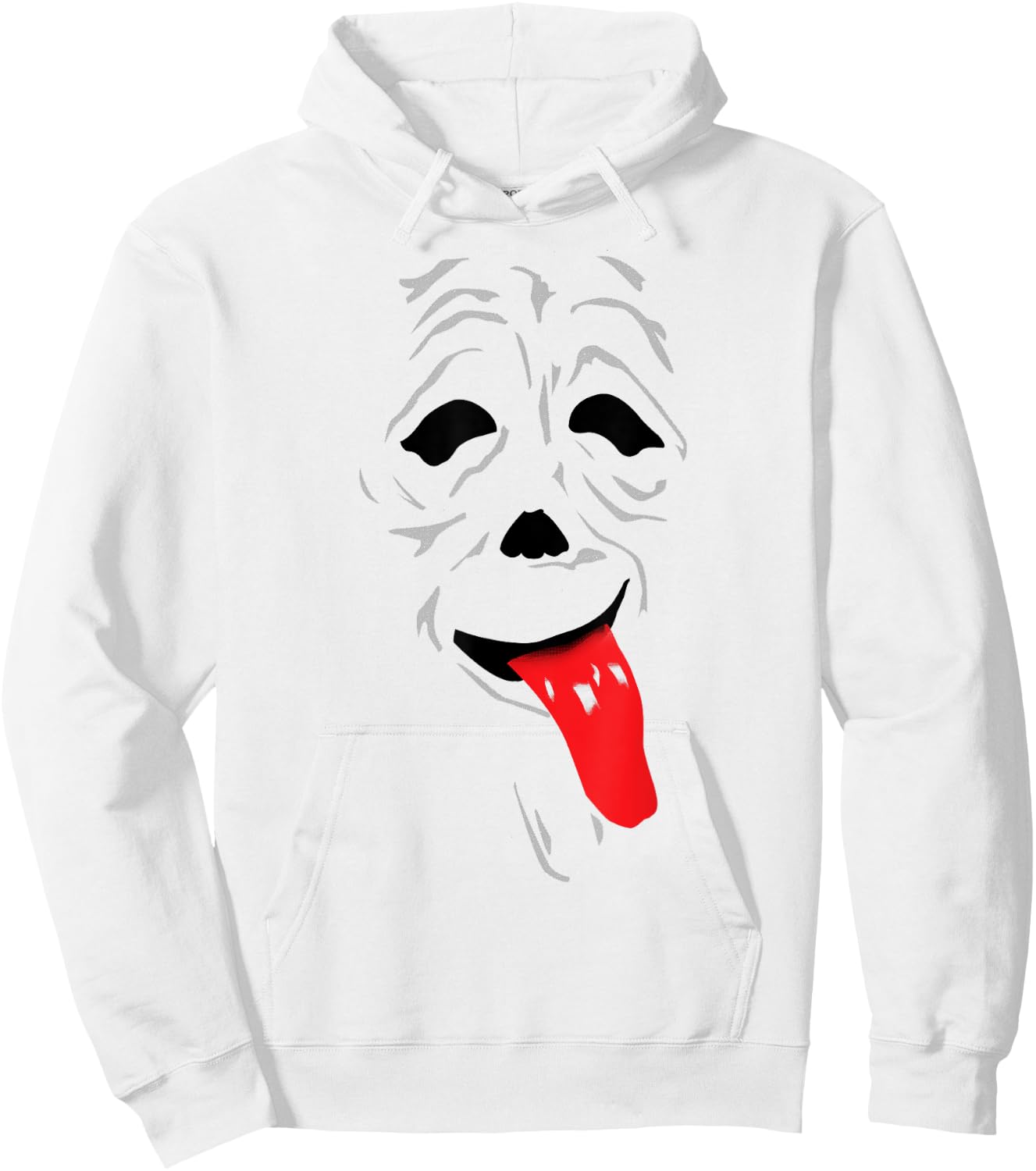 Funny & Scary Ghost - Wassup face Stoner Horror Movie Comedy Hoodie - Hoodie | White