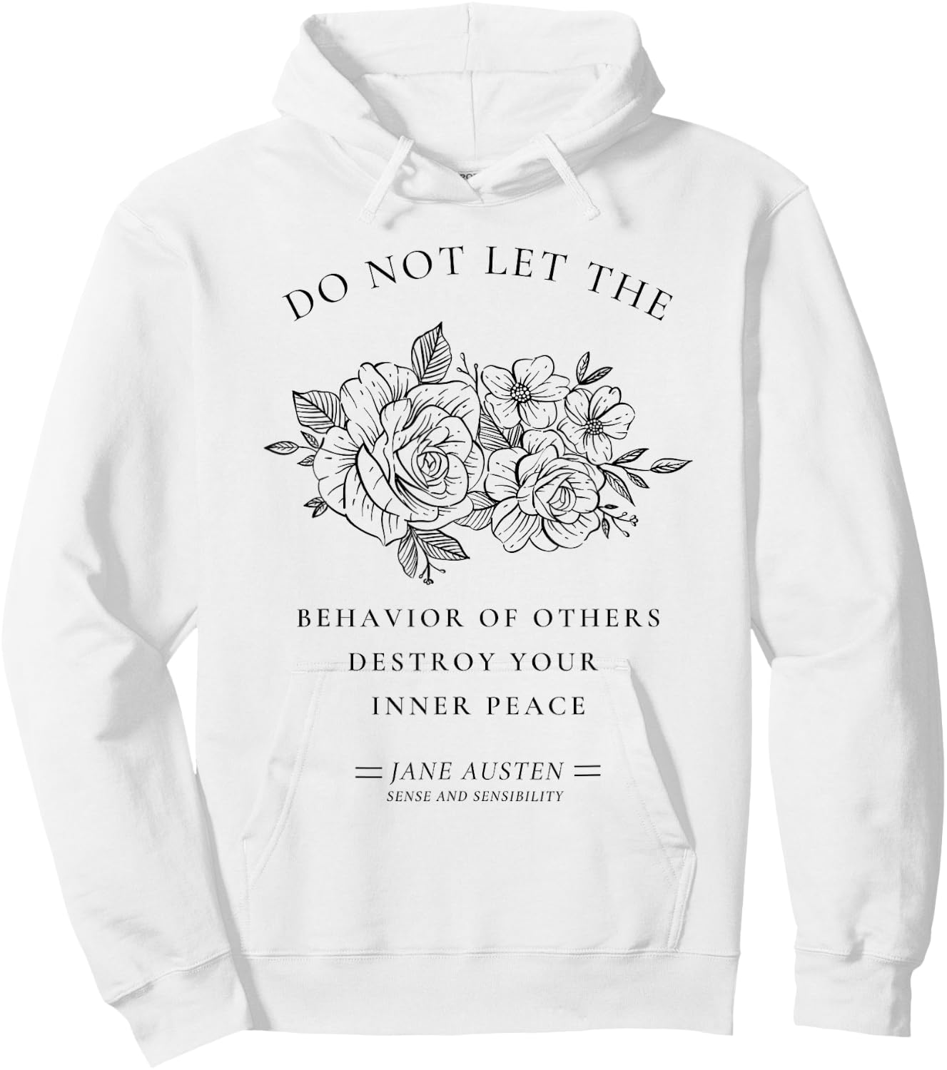 Jane Austen Sense and Sensibility Bookish Bookworm Novel Hoodie - Hoodie | White