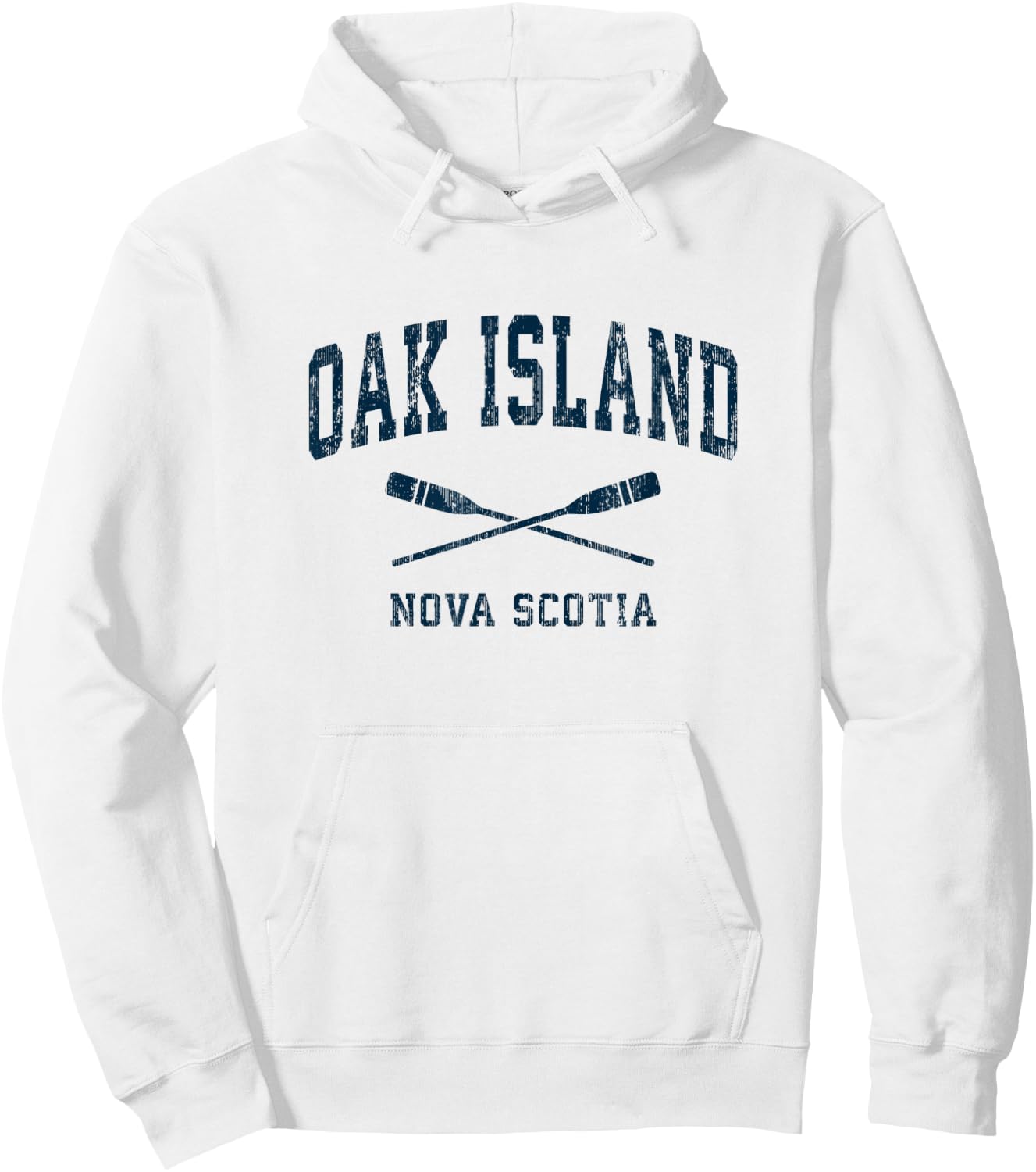 Oak Island Nova Scotia Vintage Nautical Paddles Sports Oars Hoodie - Hoodie | White