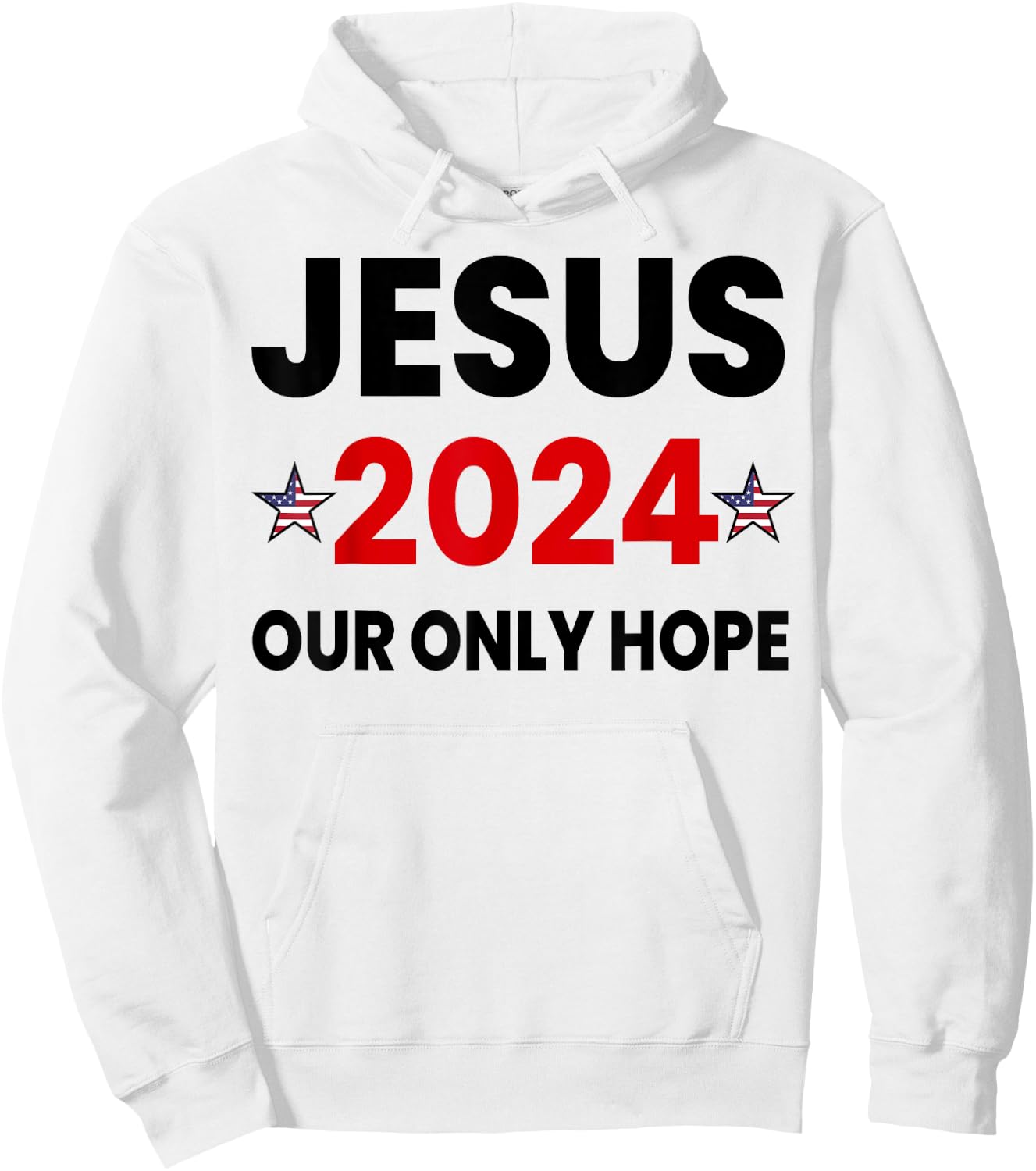 Retro Faith Jesus 2024 Our Only Hope Hoodie - Hoodie | White