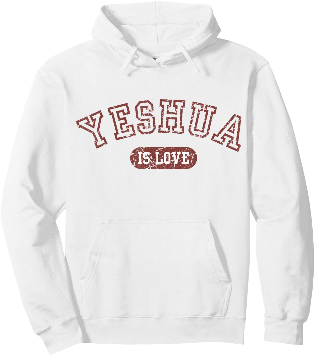 Yeshua is Love Jesus Scripture Christian Bible Faith Vintage Hoodie - Hoodie | White