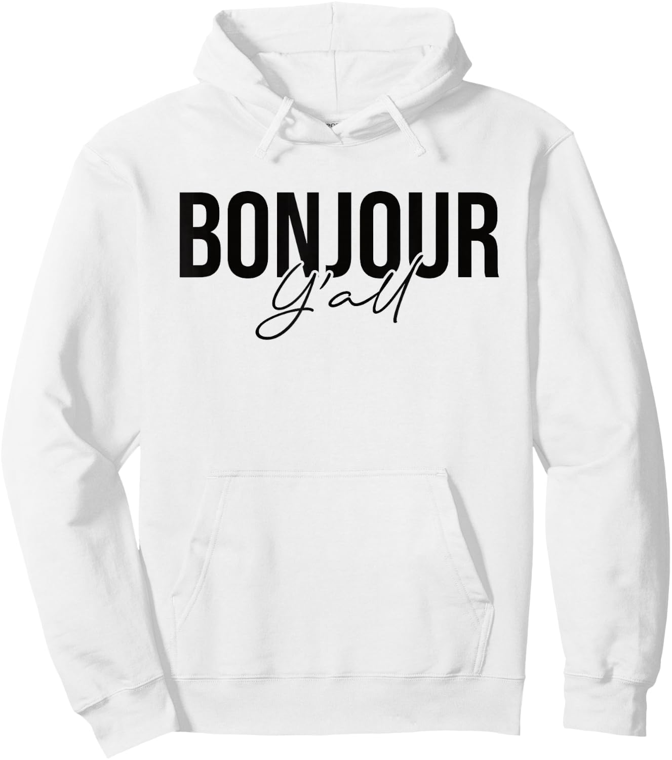 Bonjour Y'all Hoodie - Hoodie | White