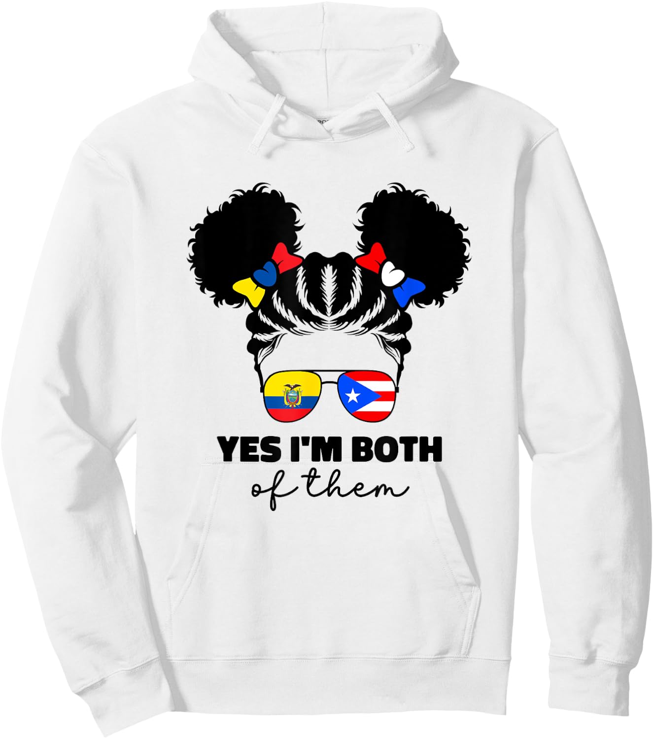 Ecuadorian And Puerto Rican Rico Ecuador Flag For Kids Girl Hoodie - Hoodie | White