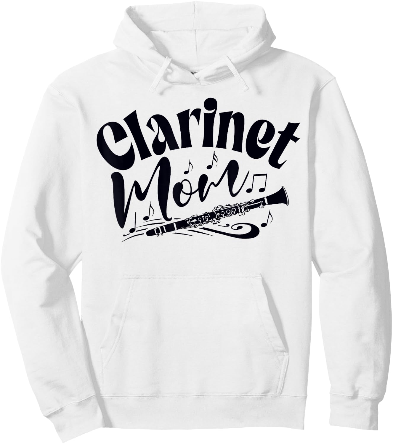 Clarinet Mom Marching Band Mother Mama Player Hoodie - Hoodie | White