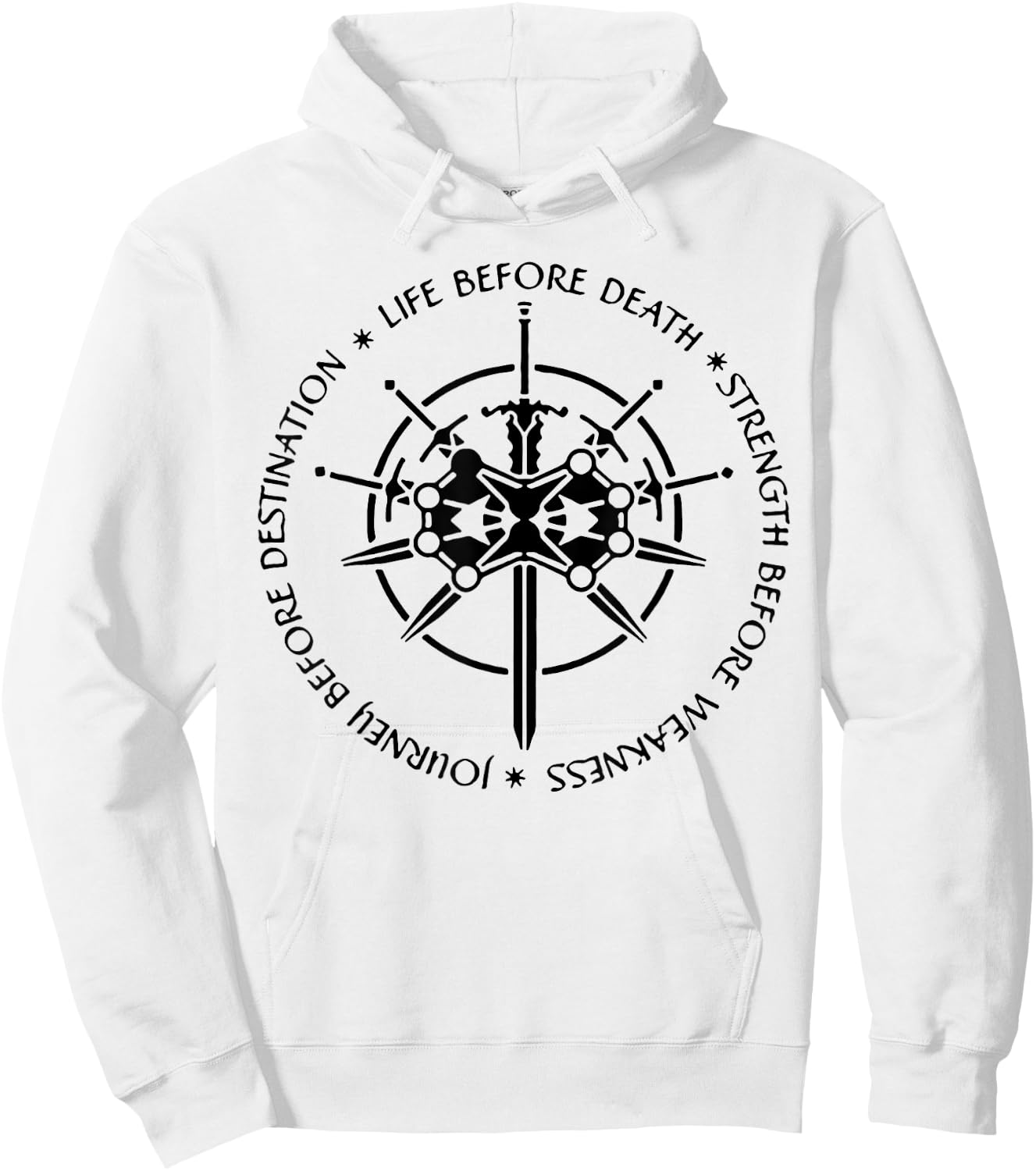 Life Before Death Strength Before Weakness Hoodie - Hoodie | White
