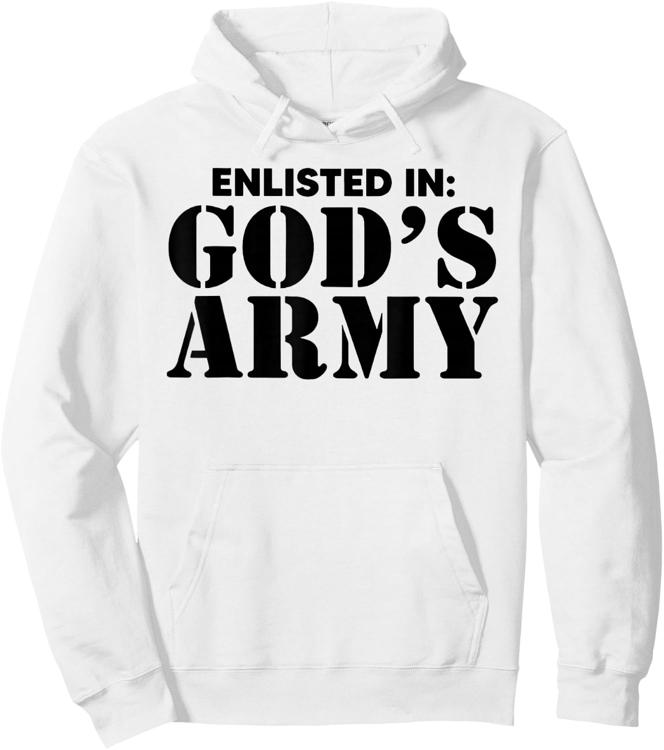 Enlisted In God's Army Hoodie - Hoodie | White