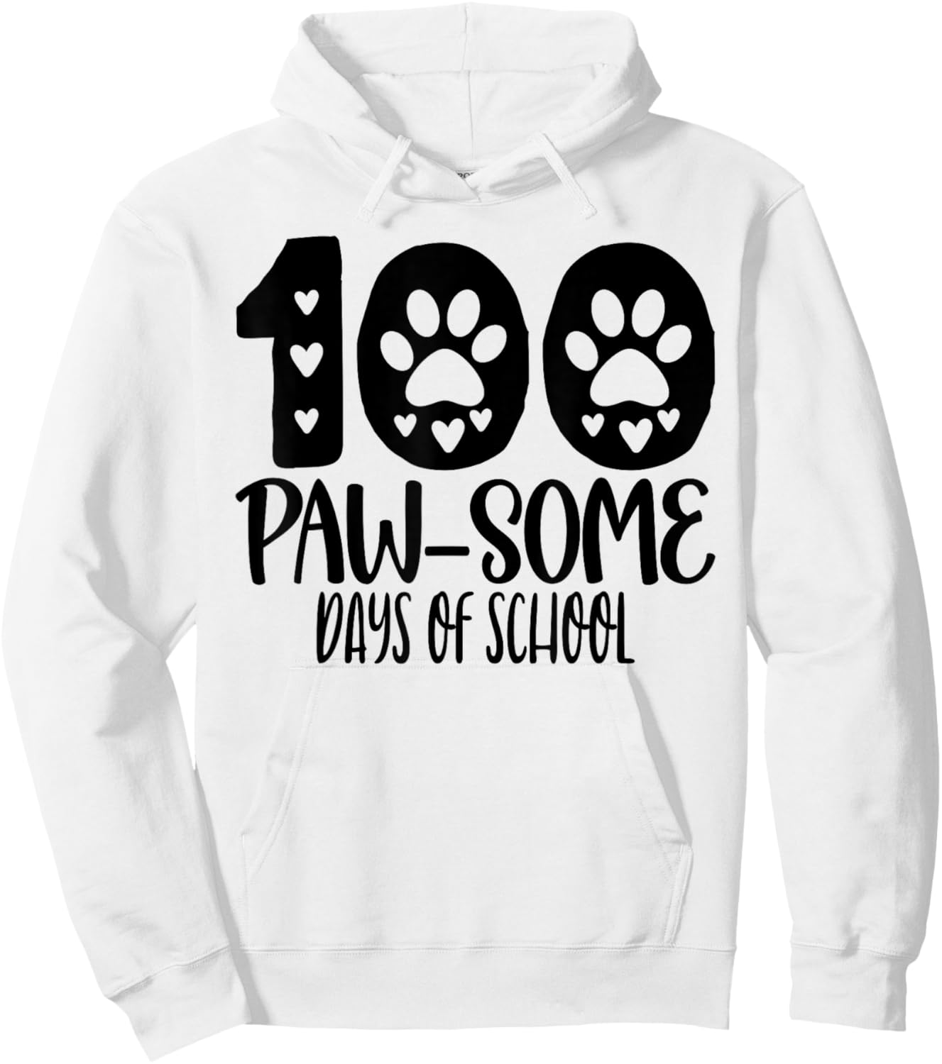 100 Pawsome Days Of School Dog Lover Men Women Girls Kids Hoodie - Hoodie | White