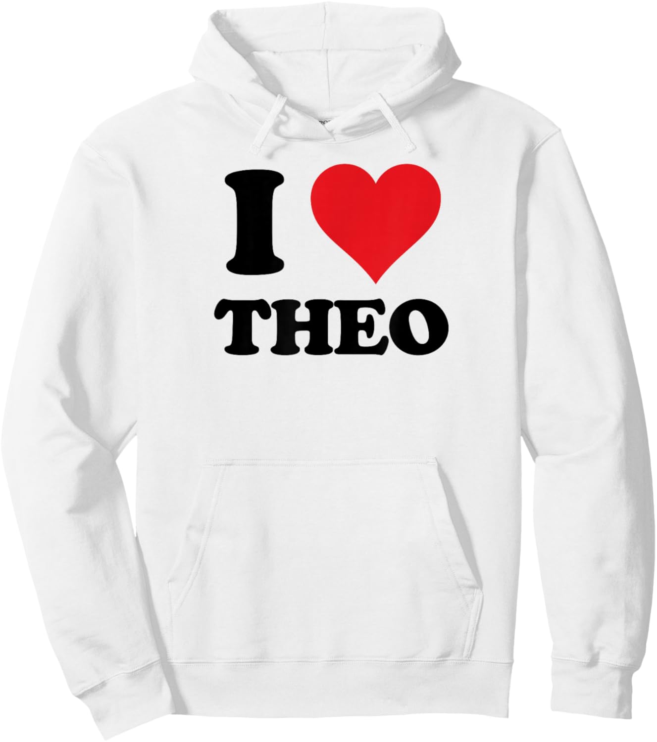 I Heart Theo First Name I Love Personalized Stuff Hoodie - Hoodie | White