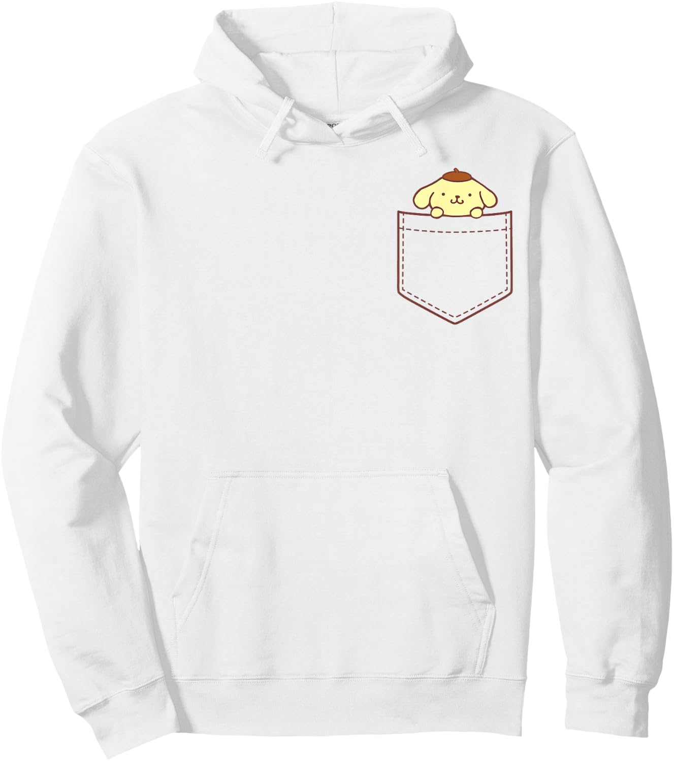 Pompompurin Chest Pocket Hoodie - Hoodie | White