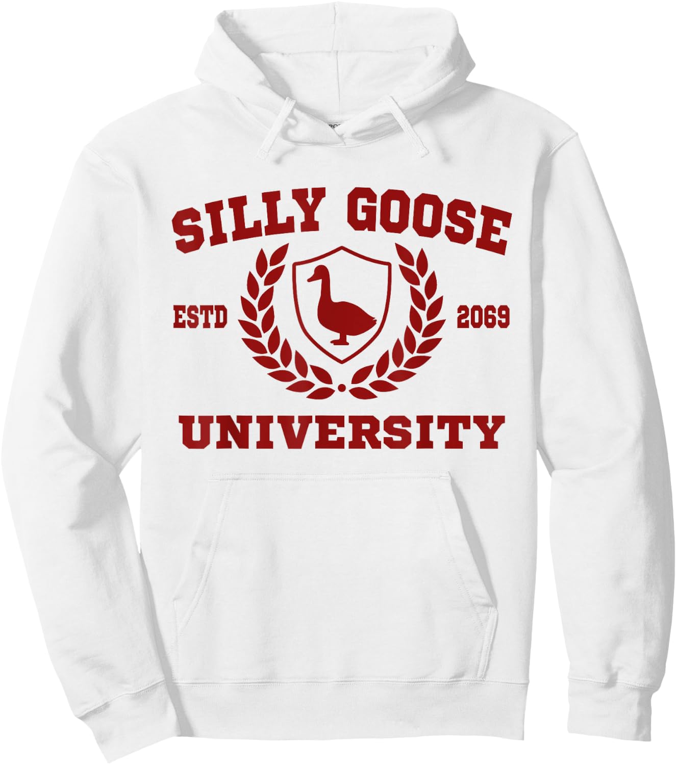 Silly Goose University Funny Meme Sports Silly Goose Hoodie - Hoodie | White